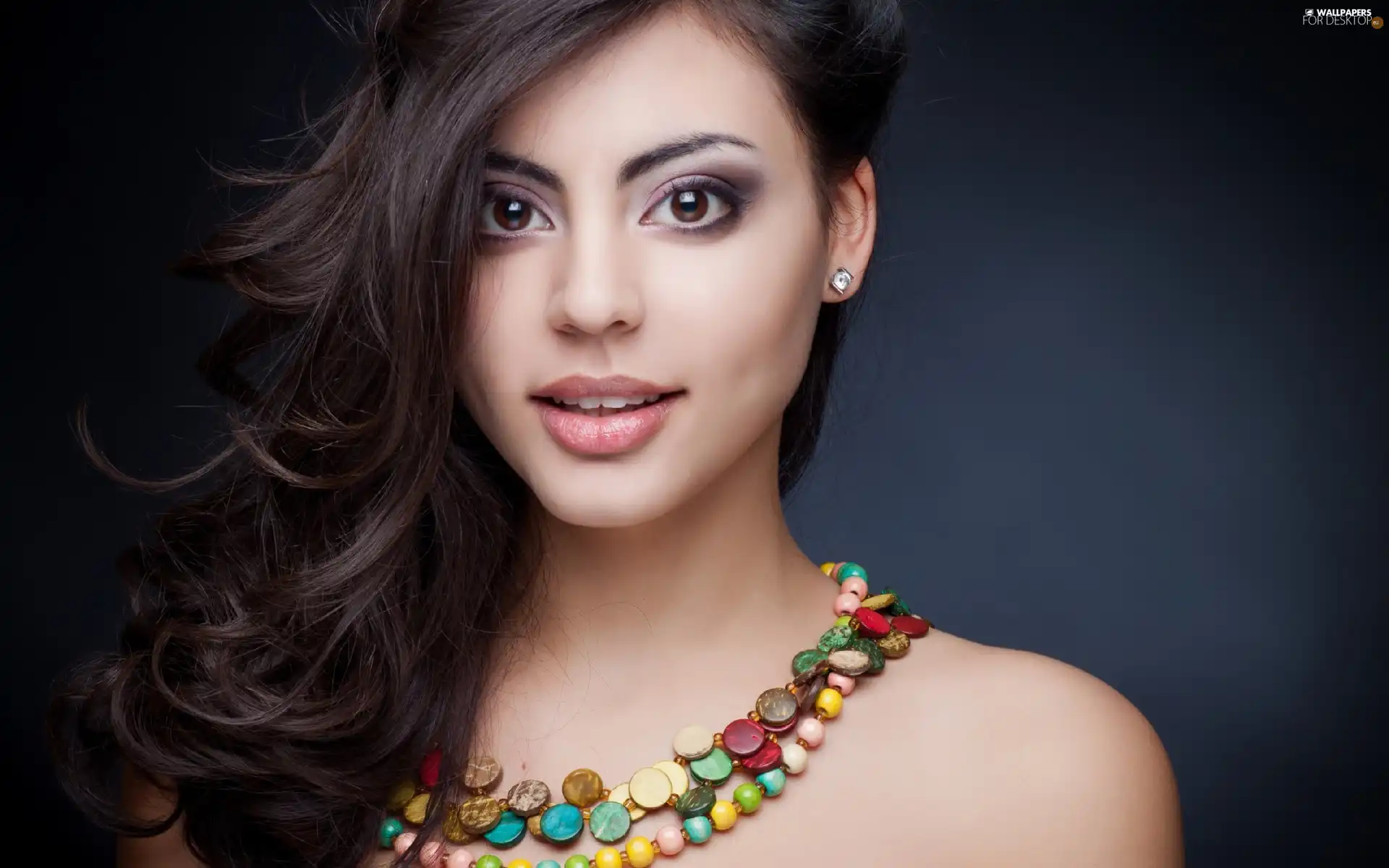 Women, Coloured, jewellery, make-up