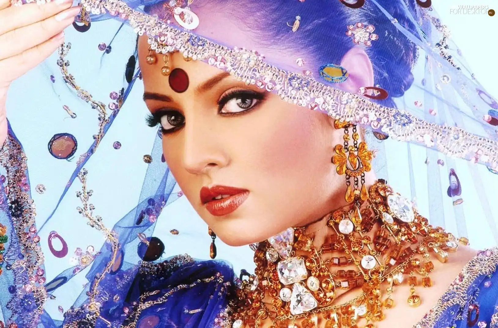 make-up, Women, jewellery