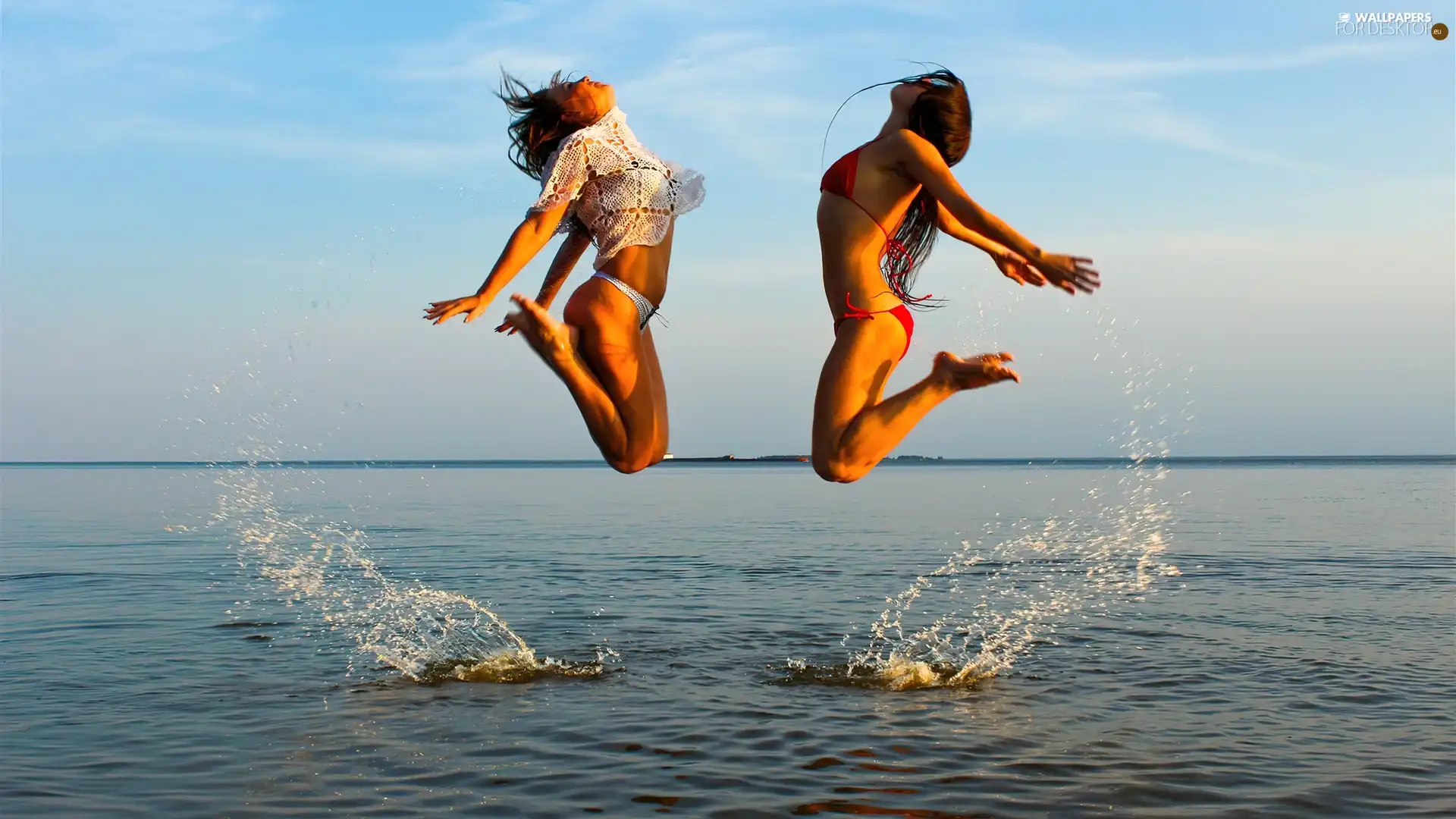 jump, Womens, water