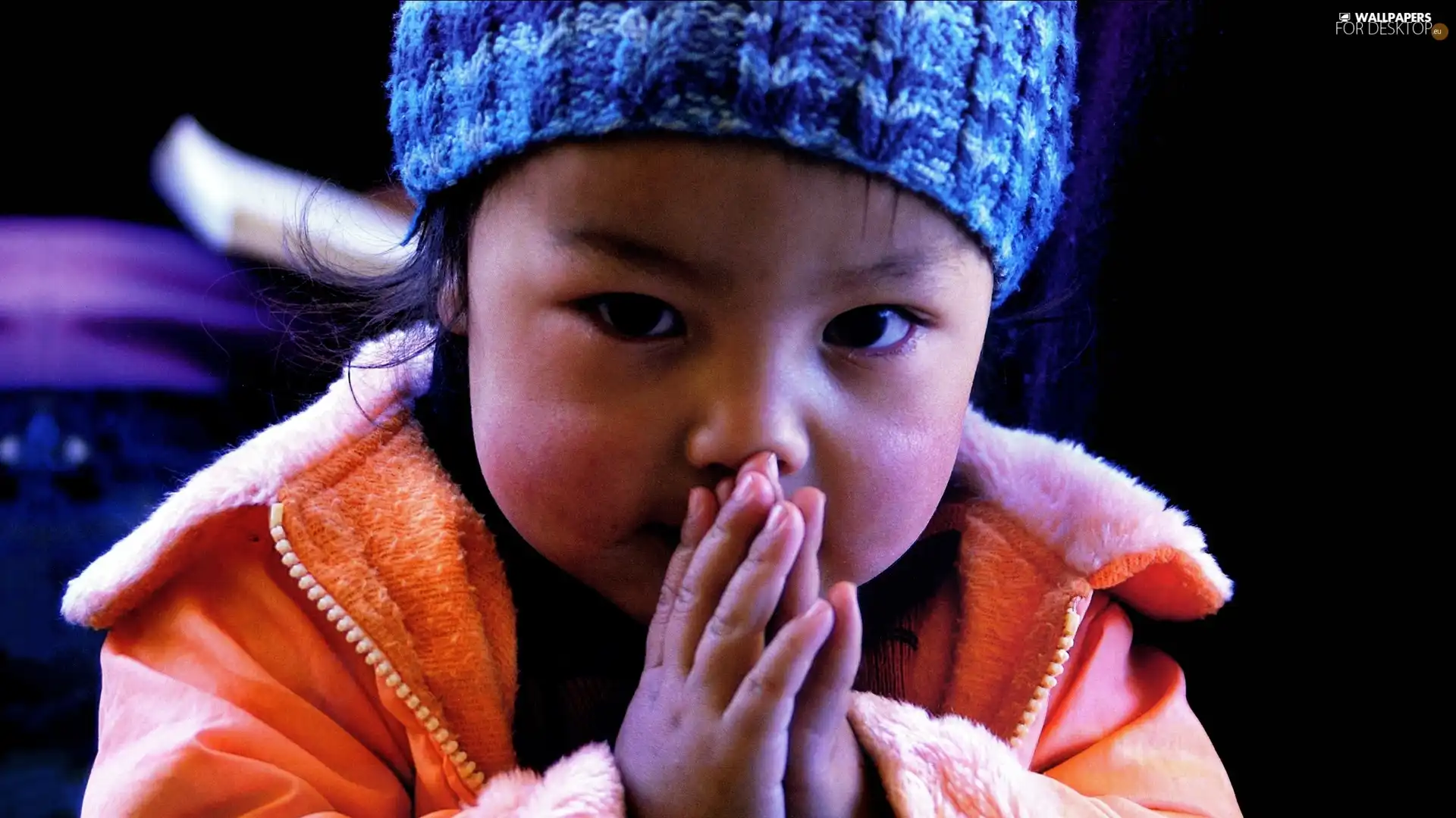 Kid, praying, themselves