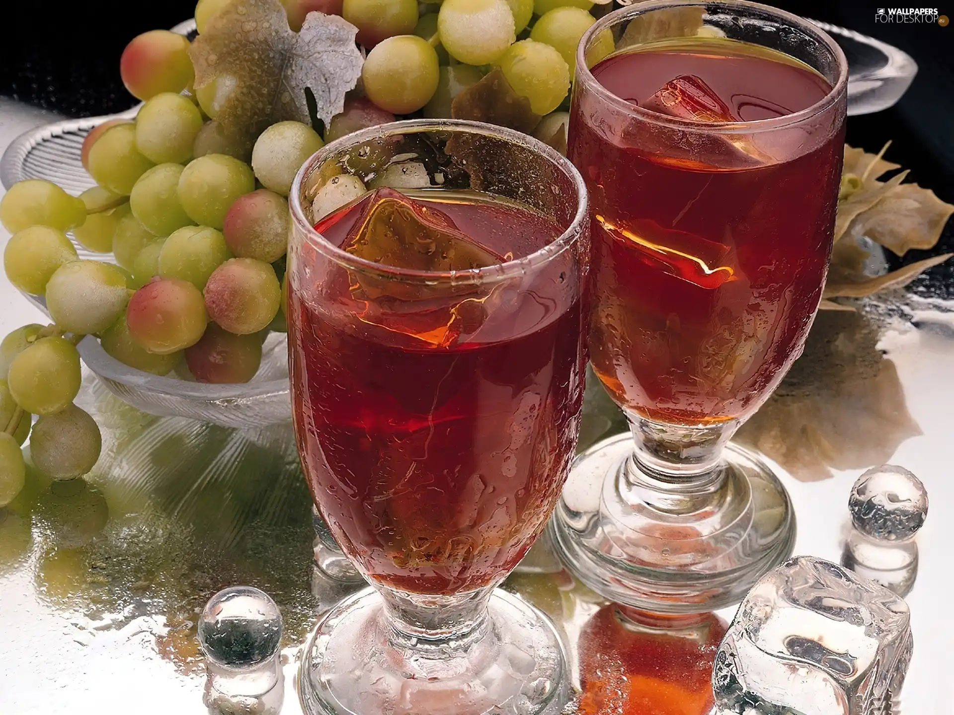 knuckle, ice, glasses, Wine, Grapes