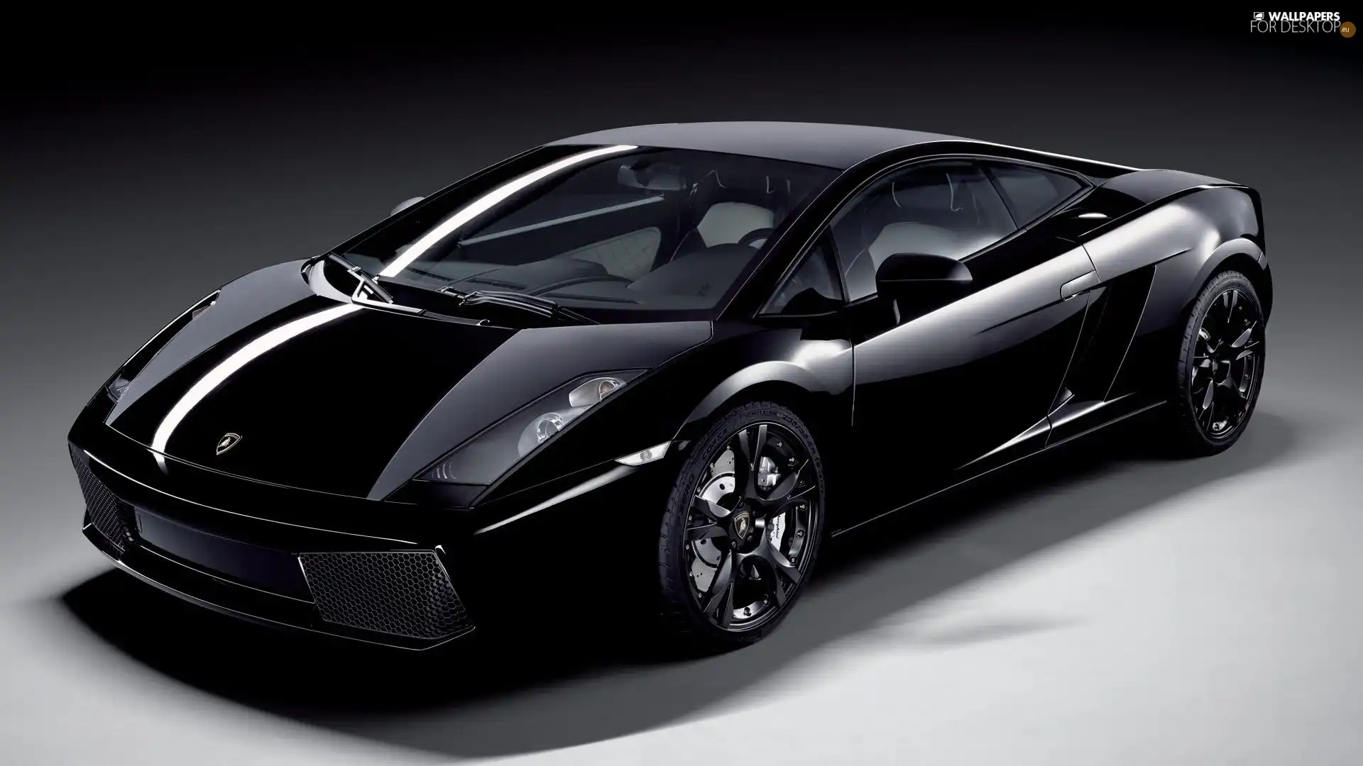 headlights, Black, Lamborghini Gallardo