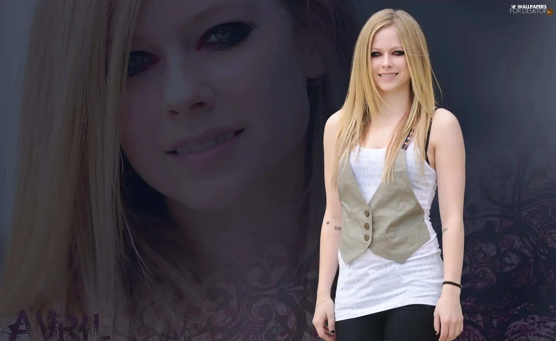 smiling, Avril Lavigne