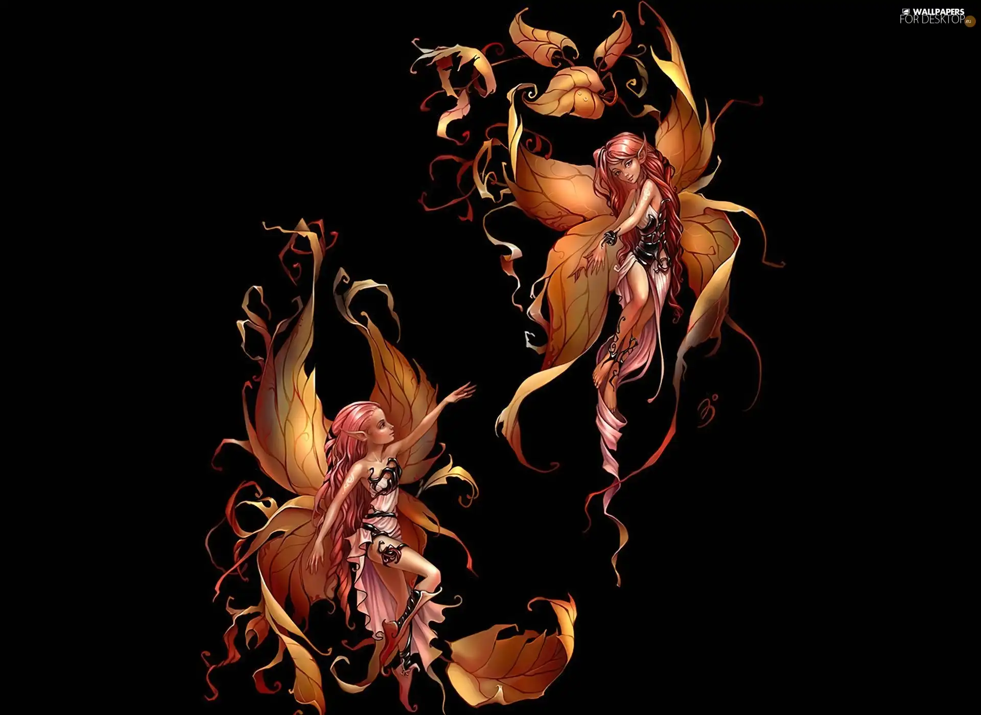Leaf, fairies, wings