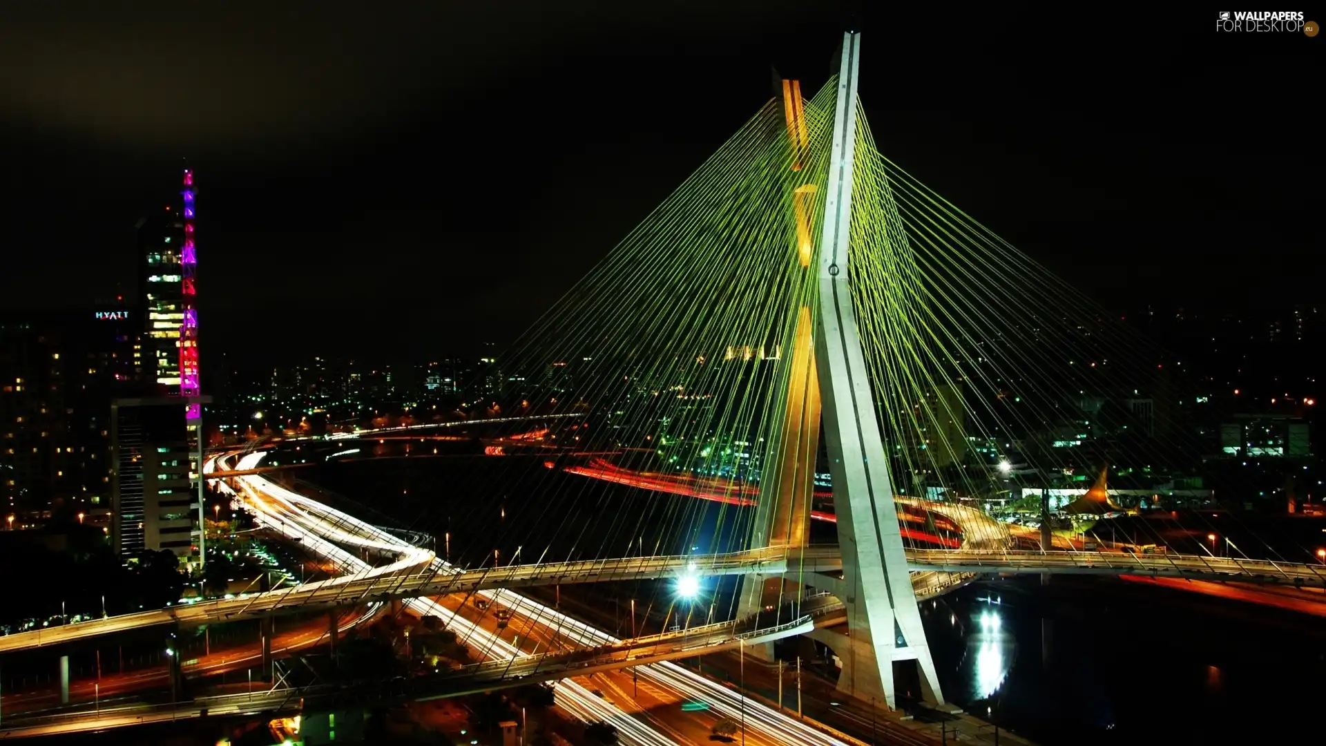 Sao Paulo, Night, light, bridge
