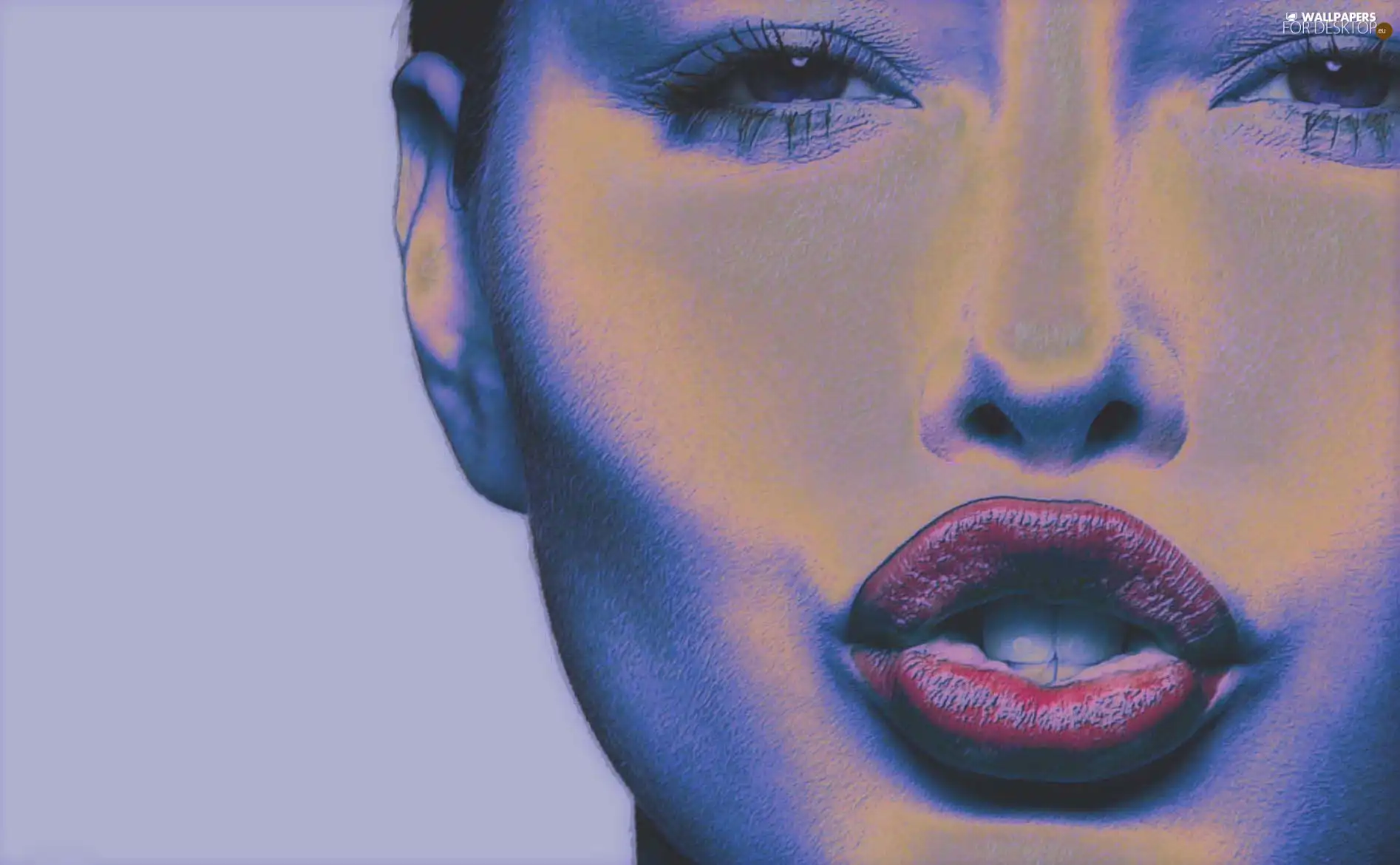 lips, Women, face