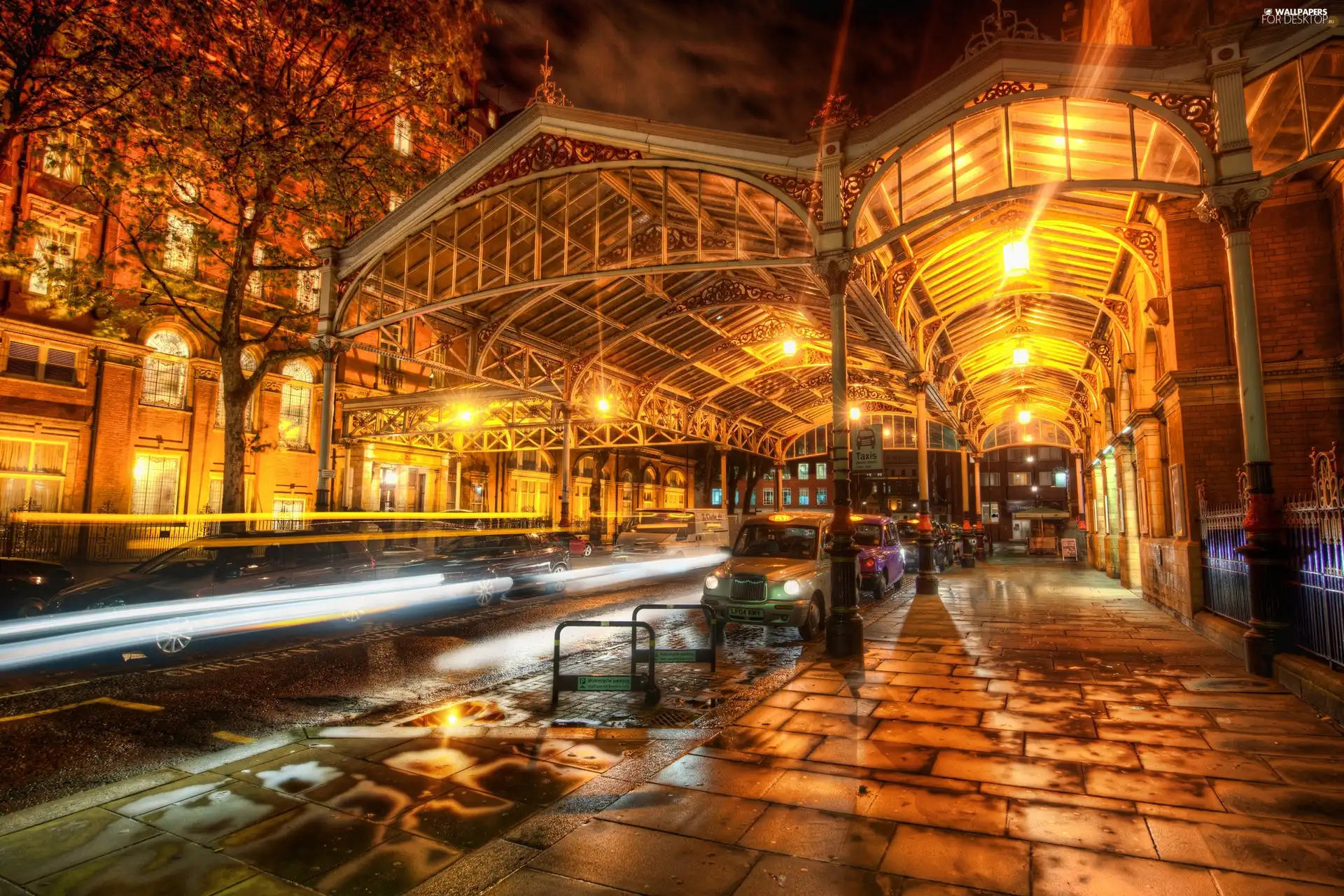 London, Night, alley