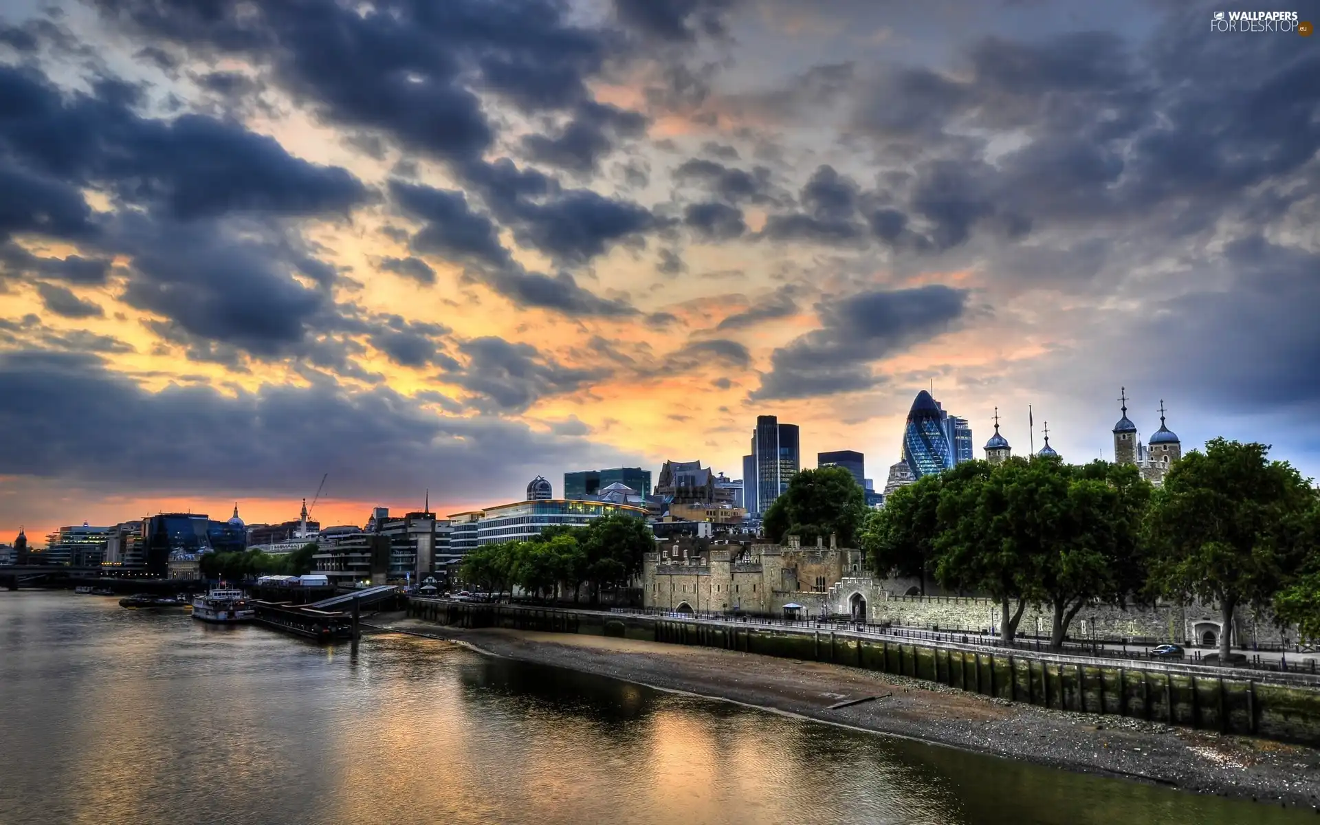London, panorama, town
