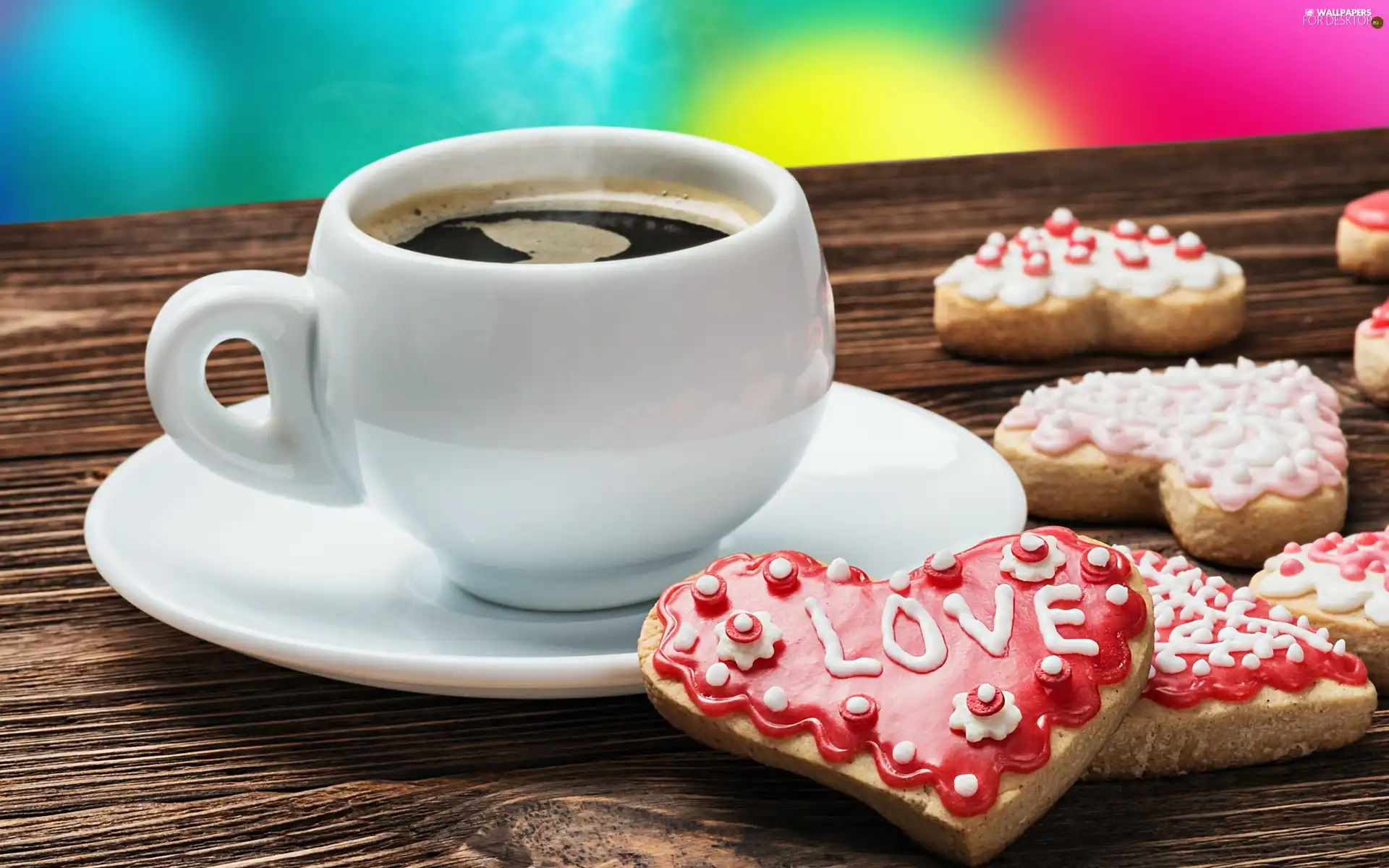 cup, Cookies, love, coffee