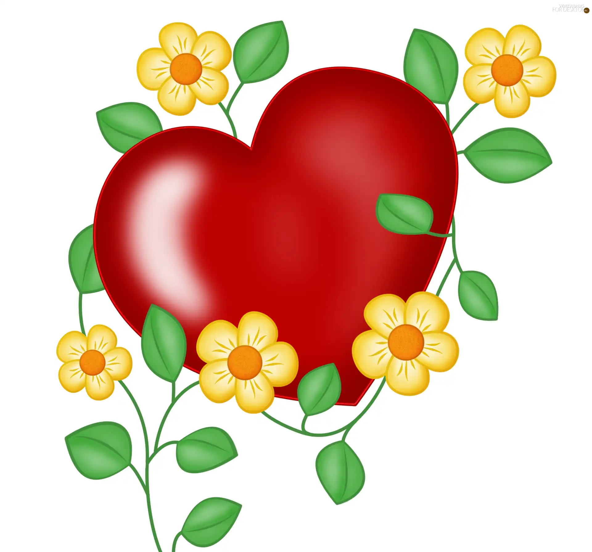 Red, Flowers, love, Heart