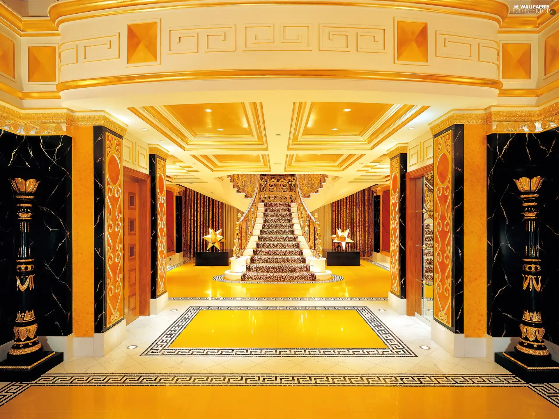 Hotel hall, hall, luxury, Stairs