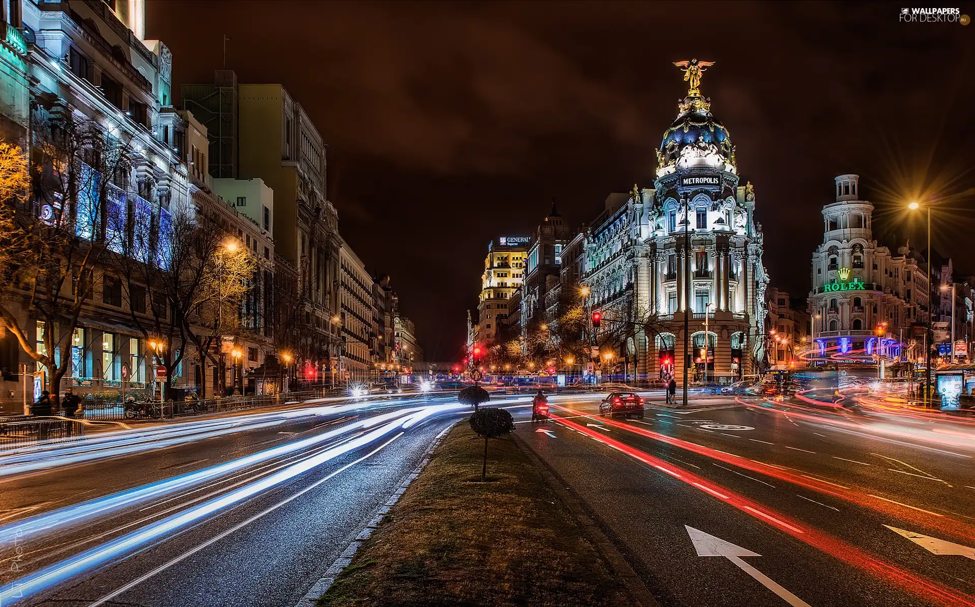 Madrid, Spain, Street, Town, buildings