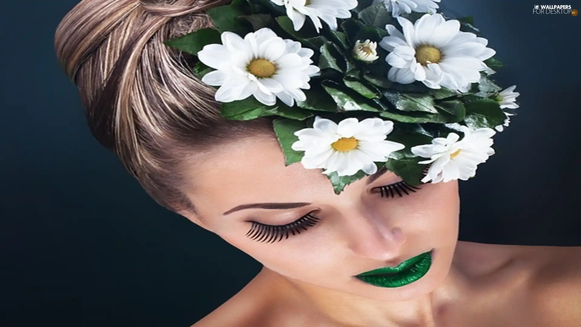 Flowers, Women, make-up