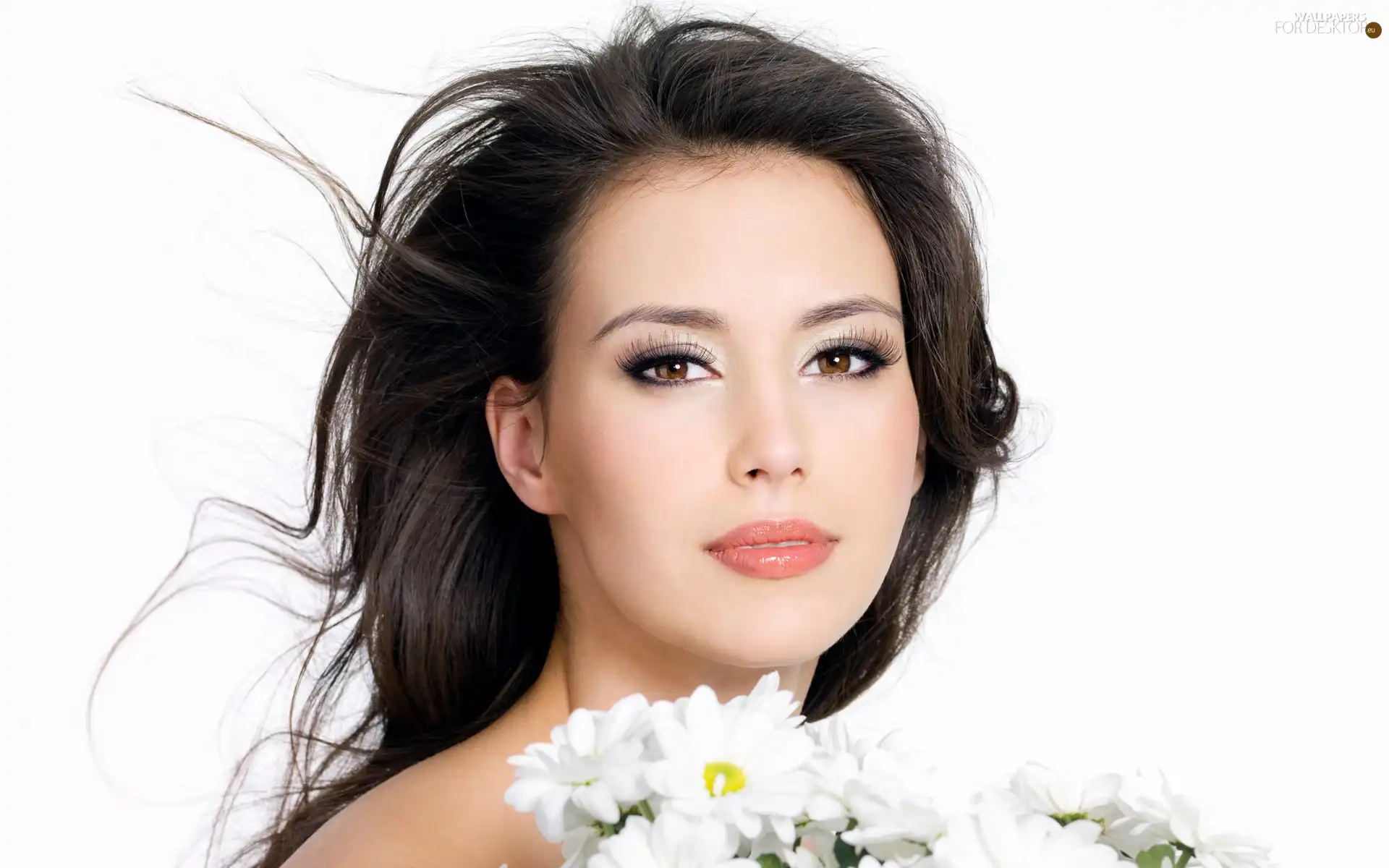 Flowers, Women, make-up