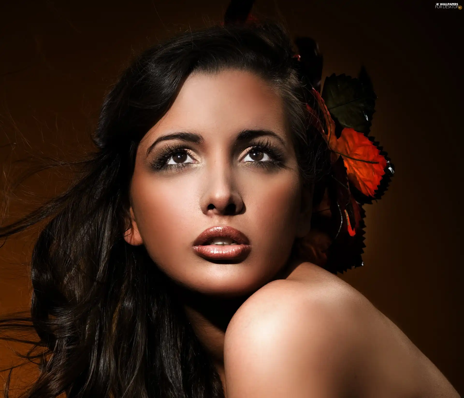leaf, Women, make-up
