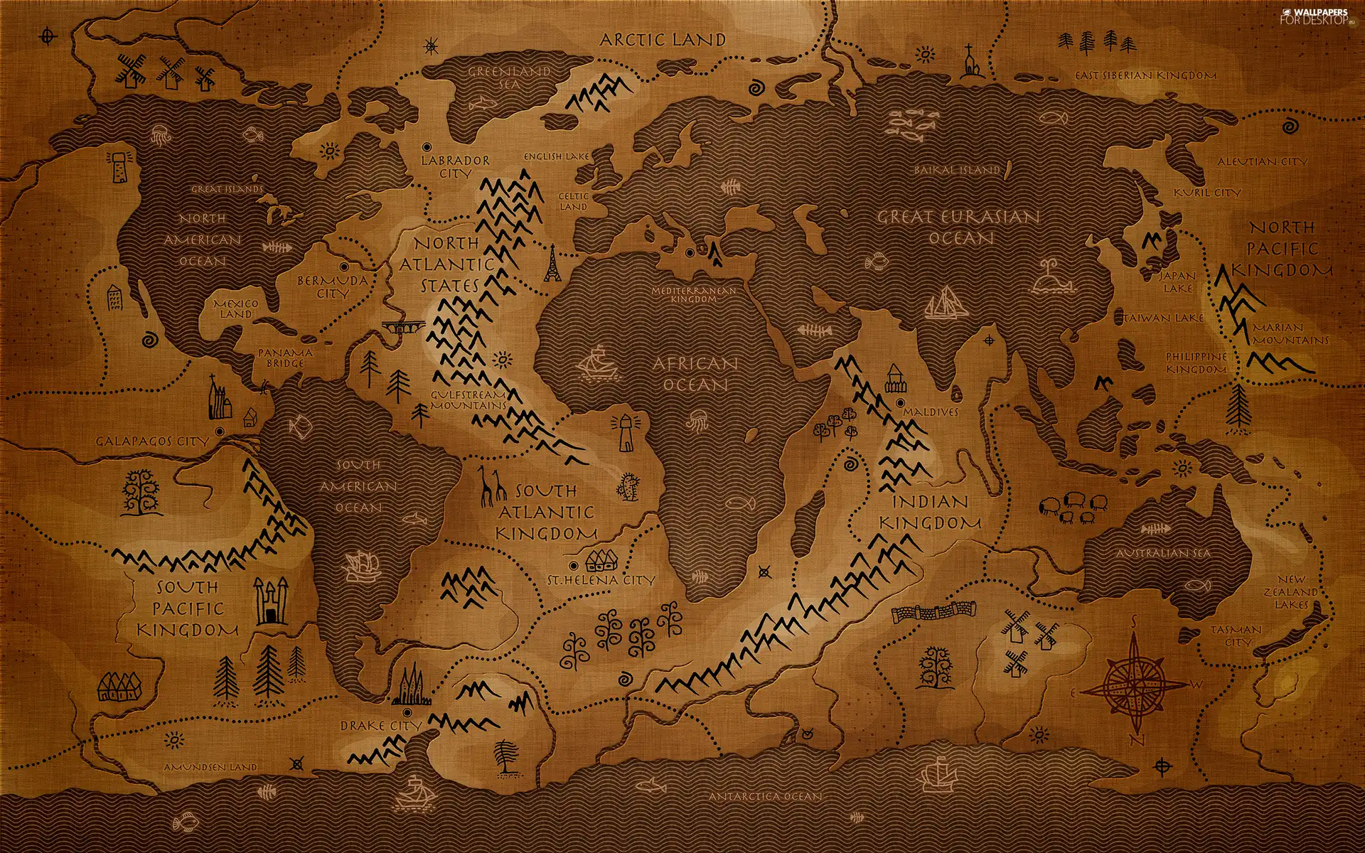 Continents, Map