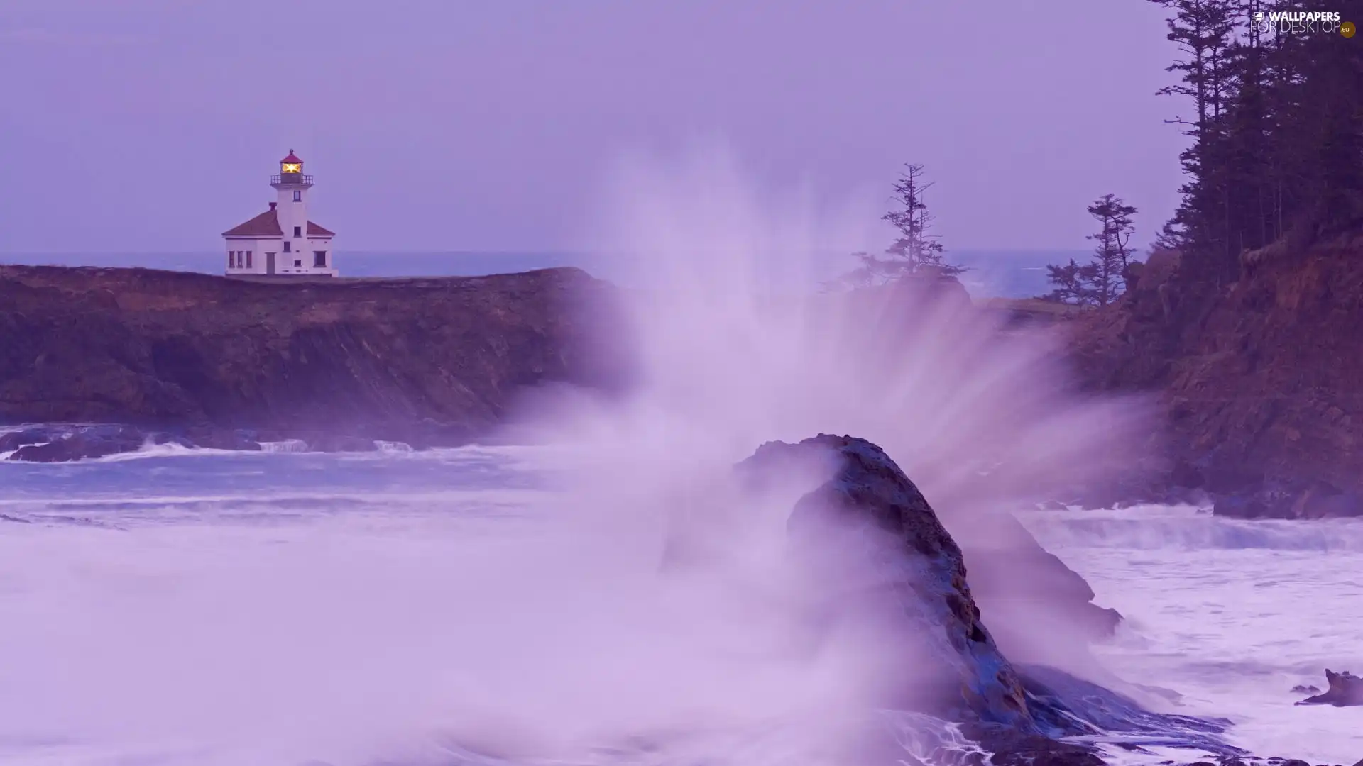 Rocks, Lighthouse, maritime, Tides