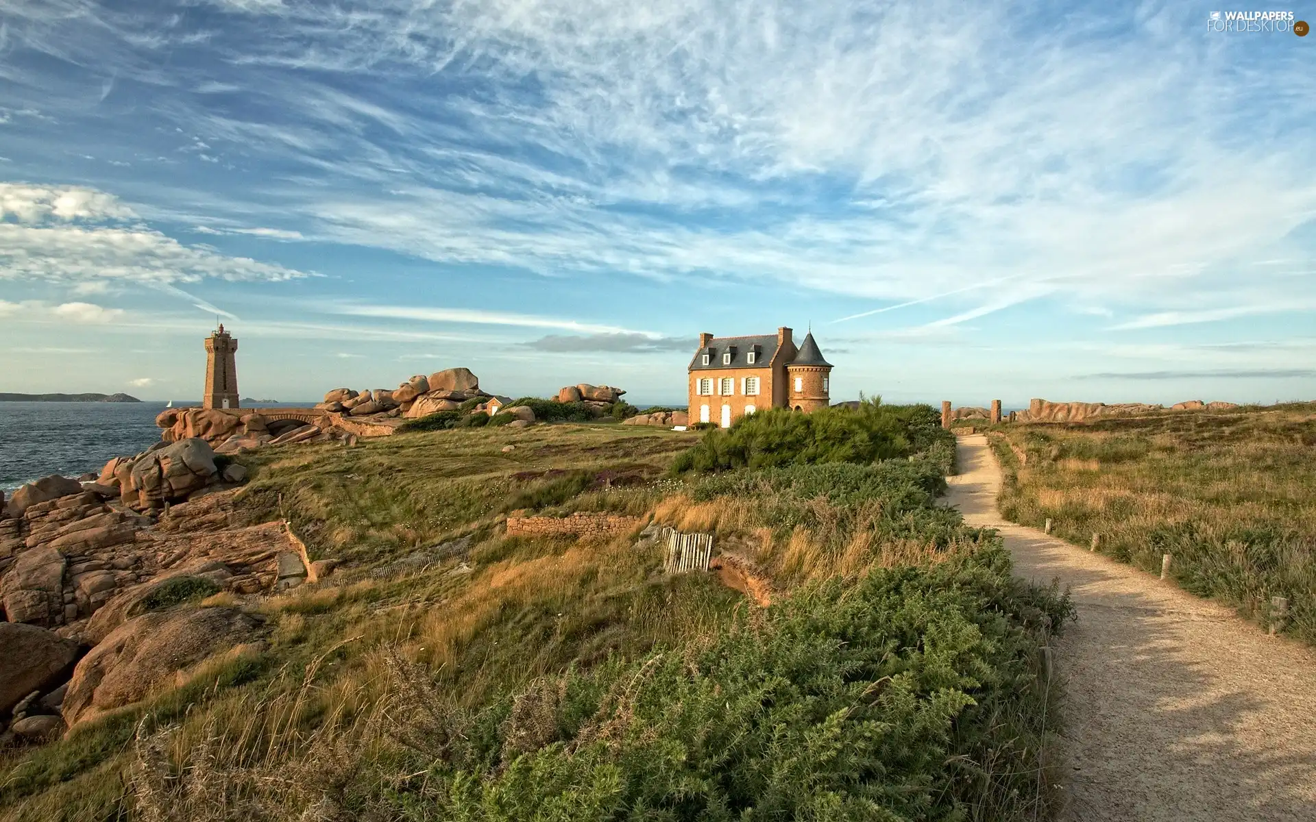 maritime, Sky, House, Lighthouse, Way