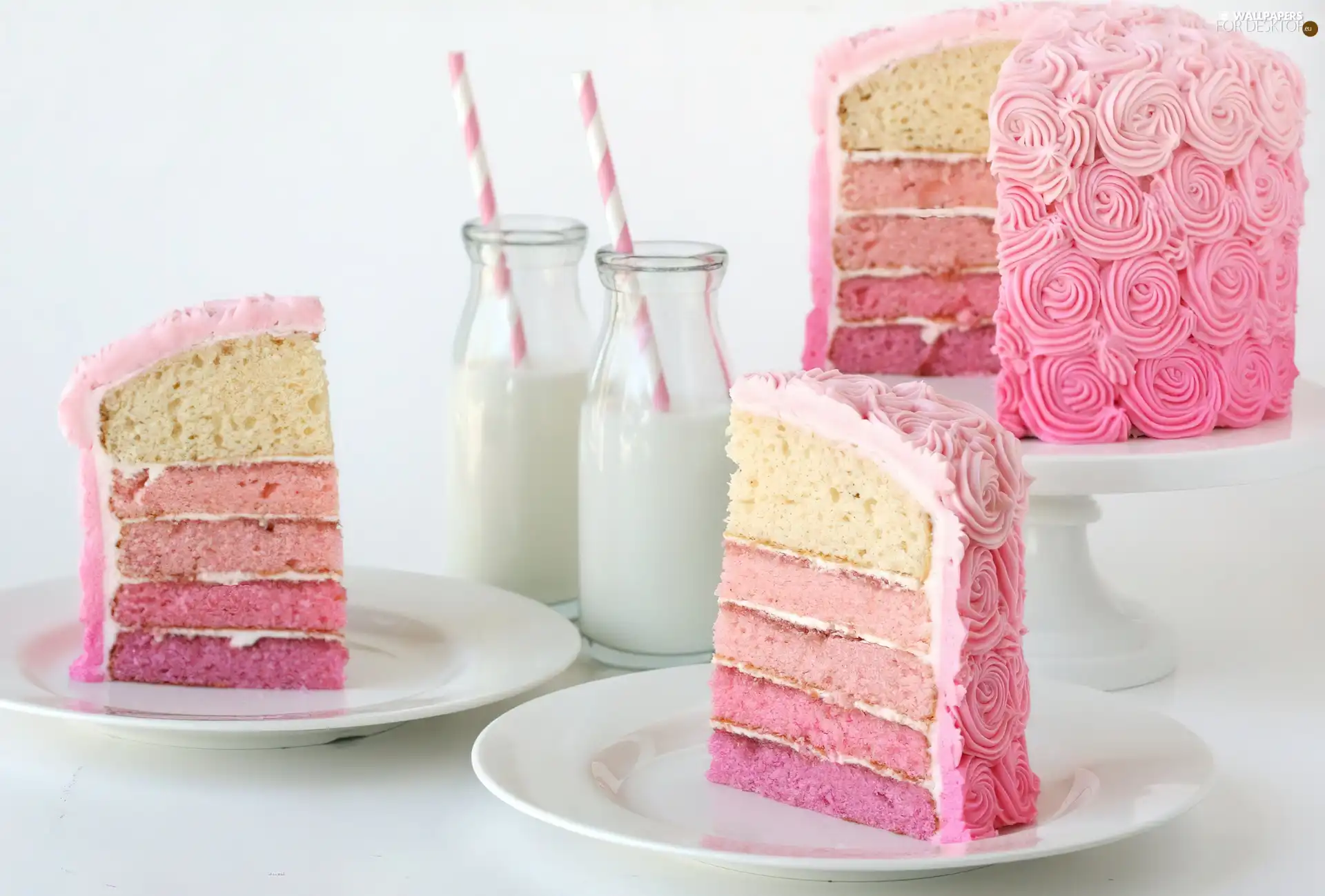 milk, Pink, Cake