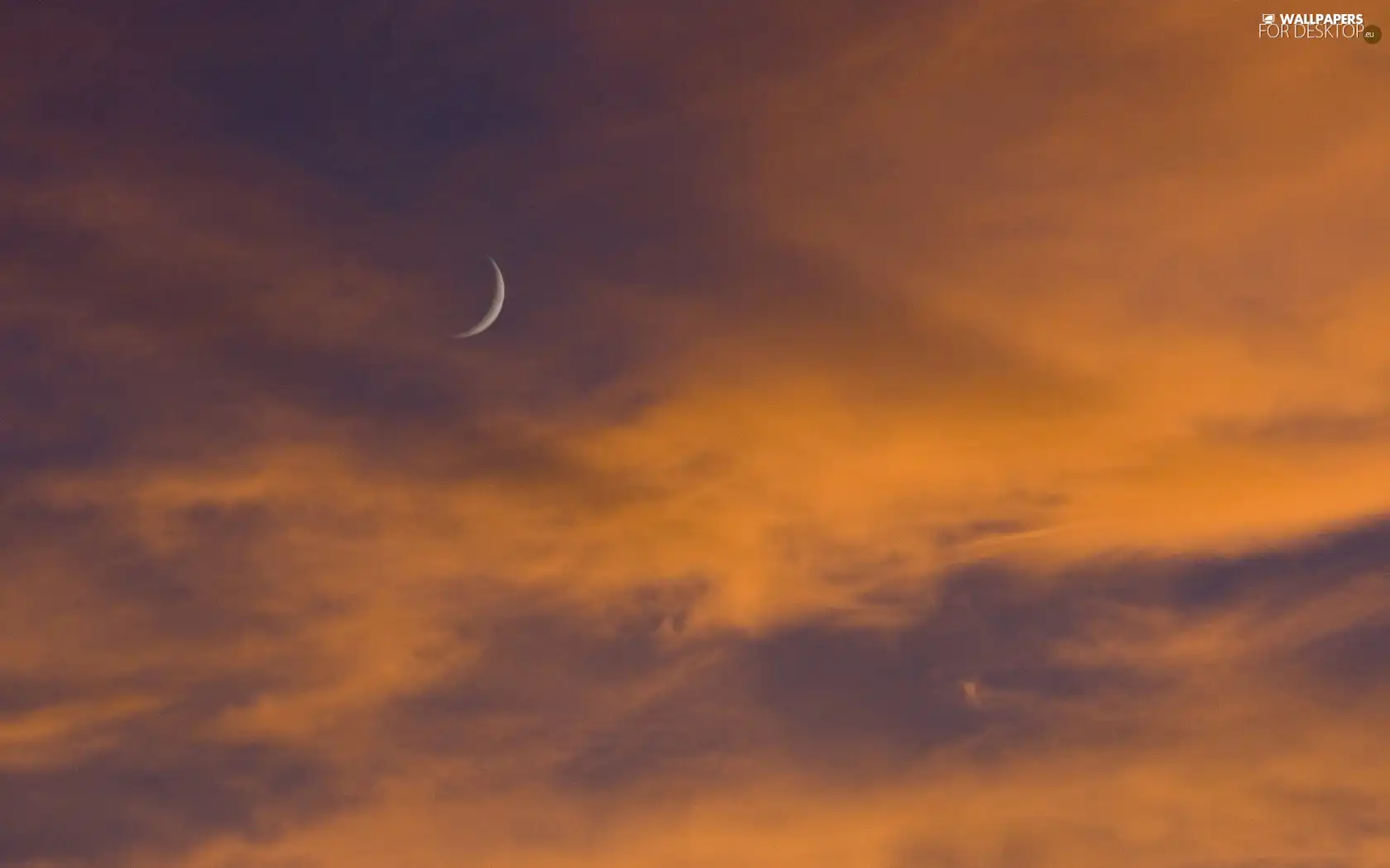 moon, Sky, clouds