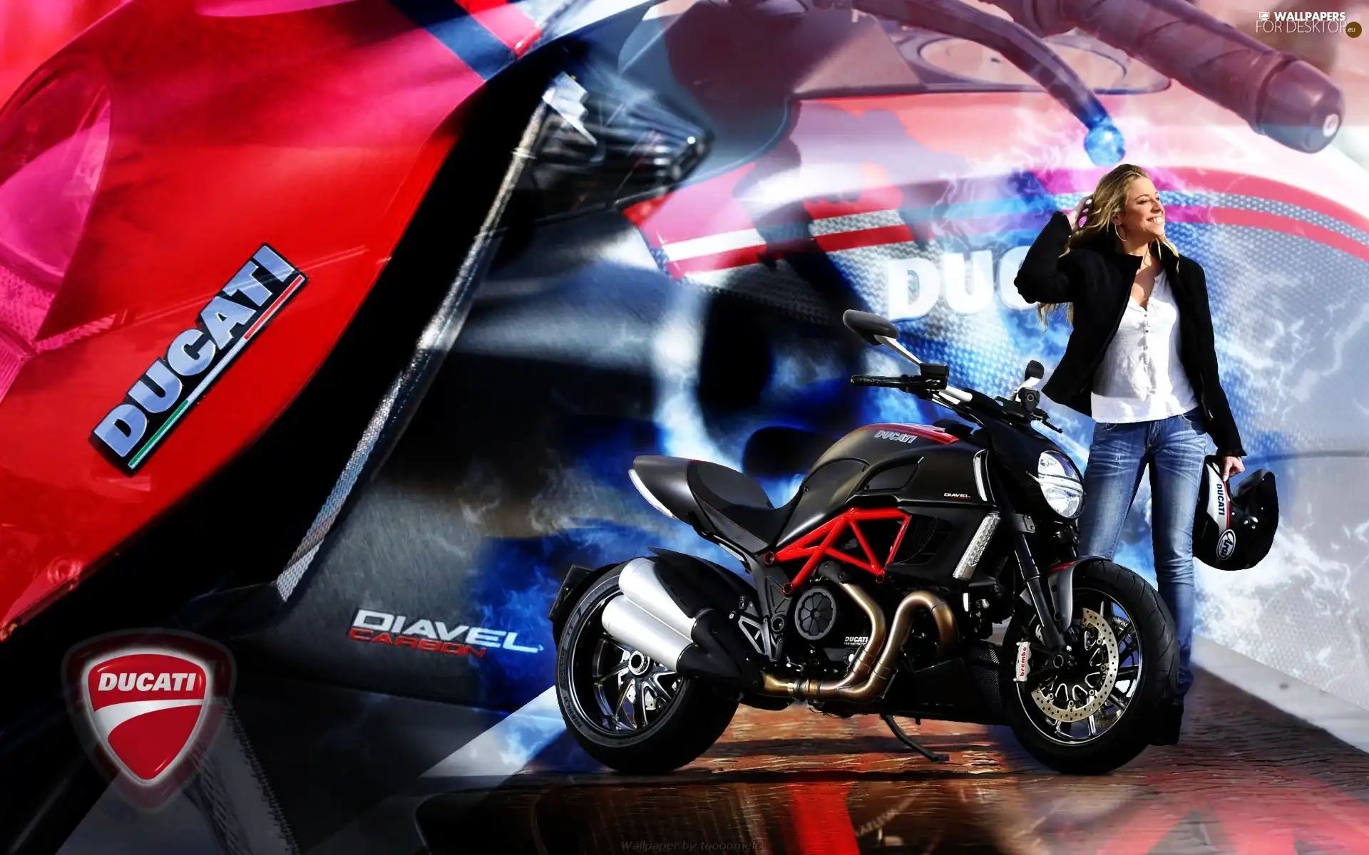 biker, Ducati Diavel, motor-bike