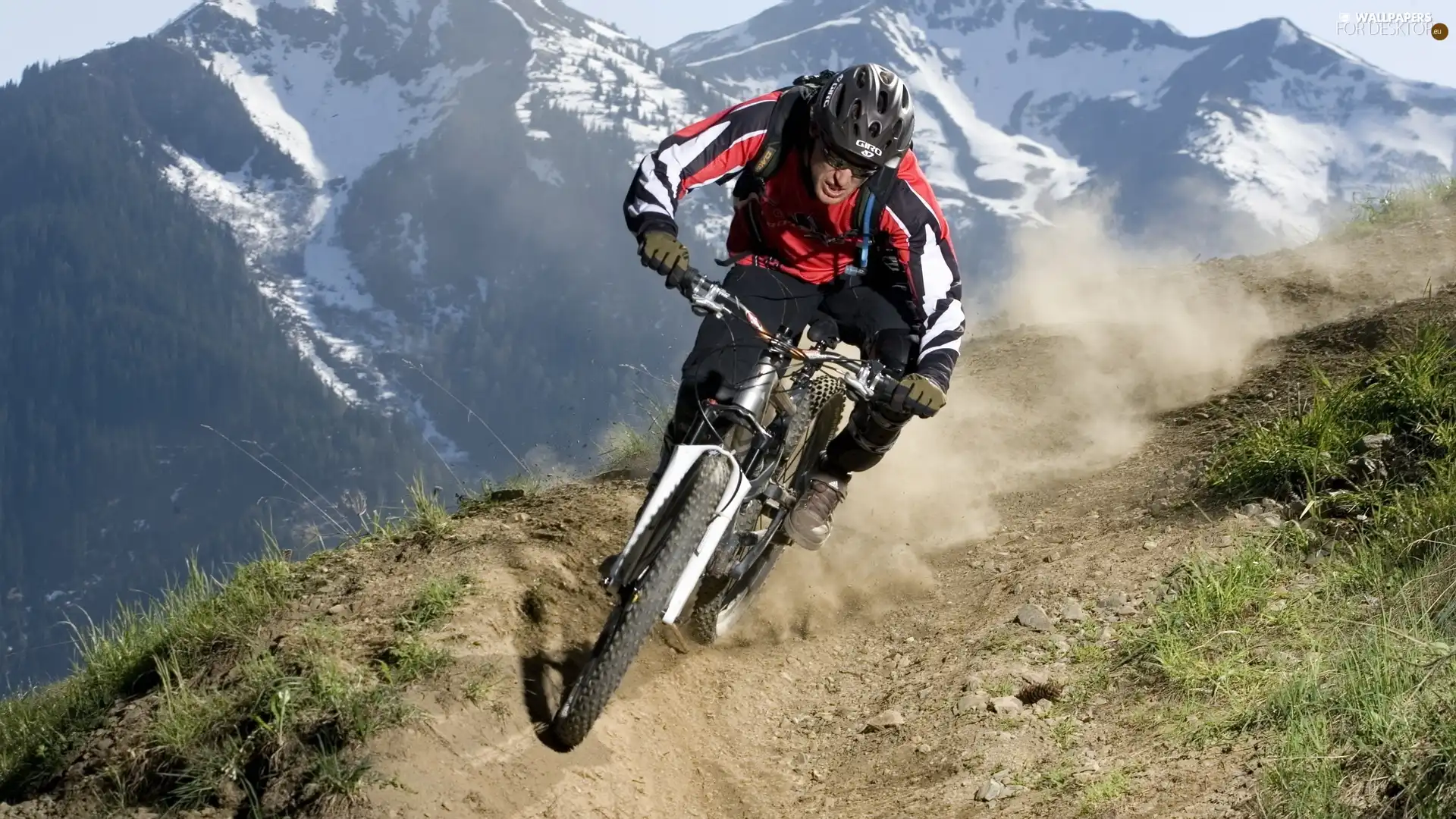 Mountains, Human, Bike