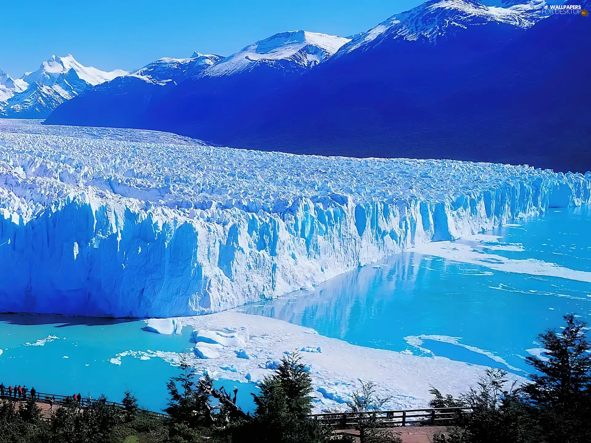 Iceberg, Snowy, Mountains, water
