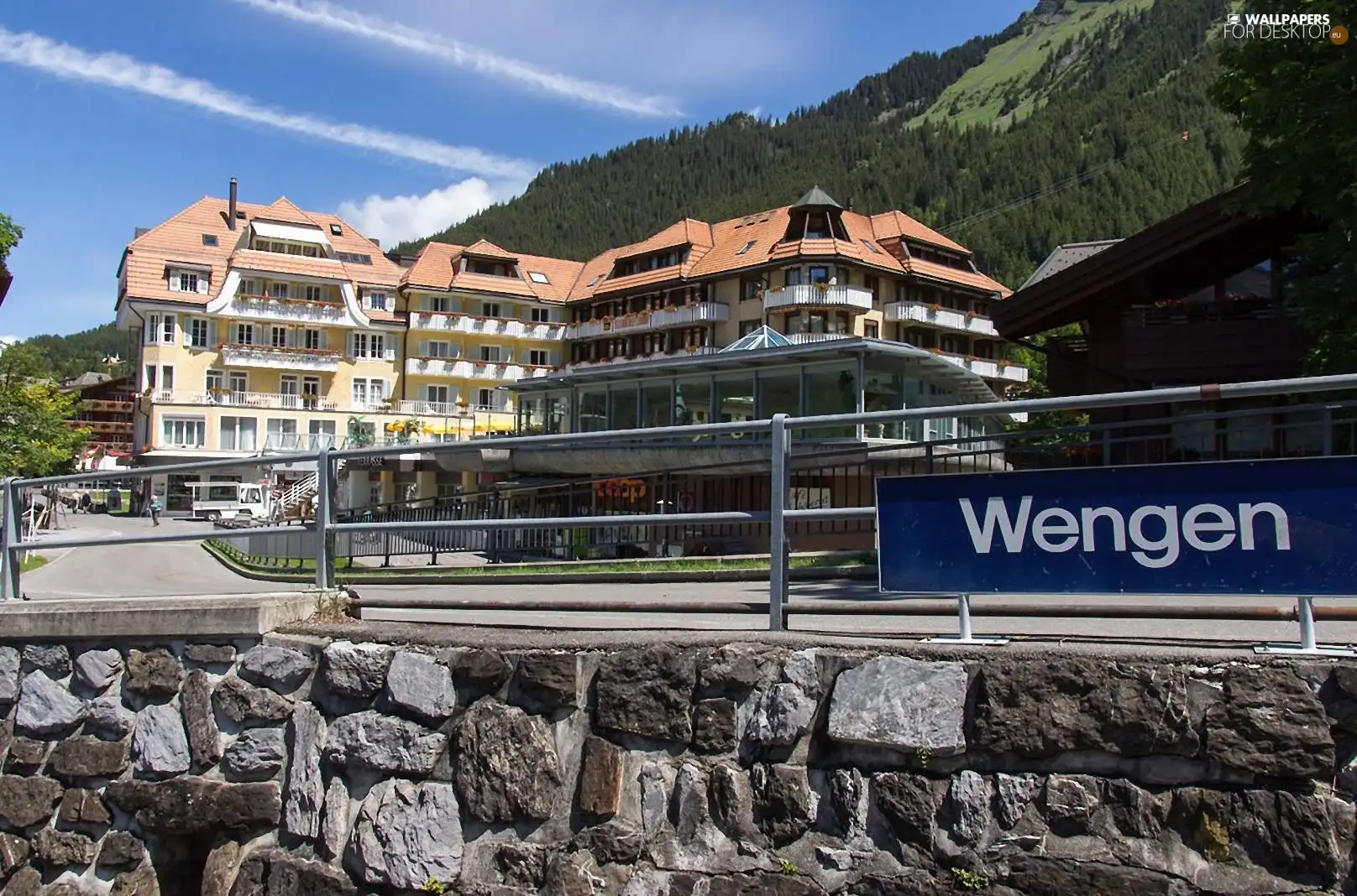 Stones, Hotel hall, Mountains, Way