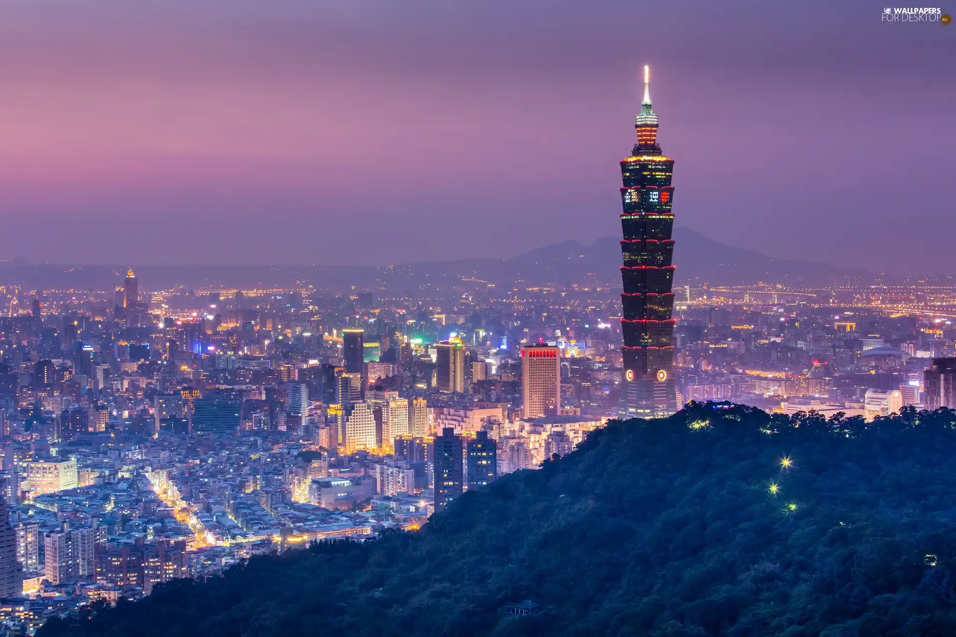 Taipei 101, Town, night