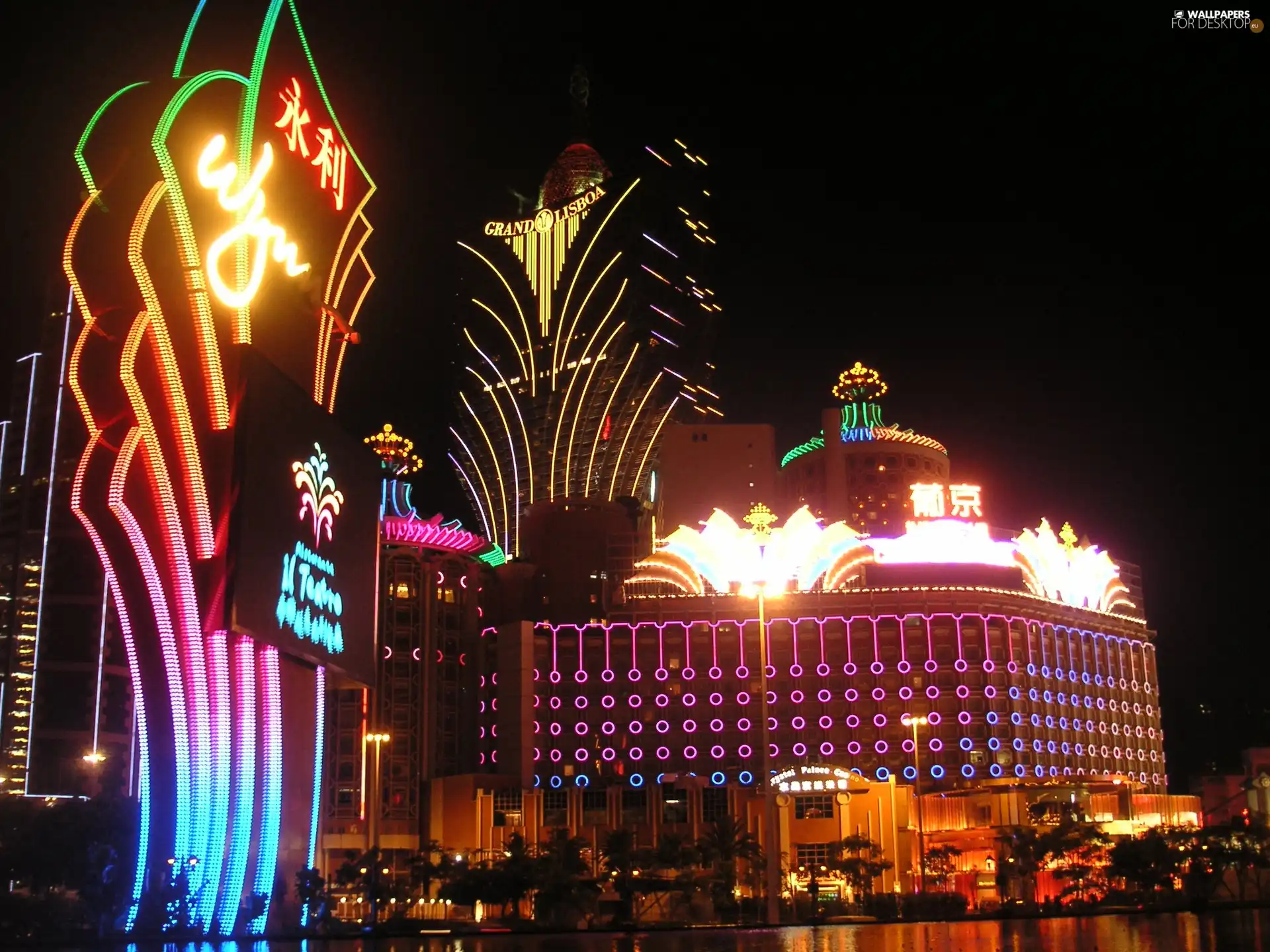 night, casino, China