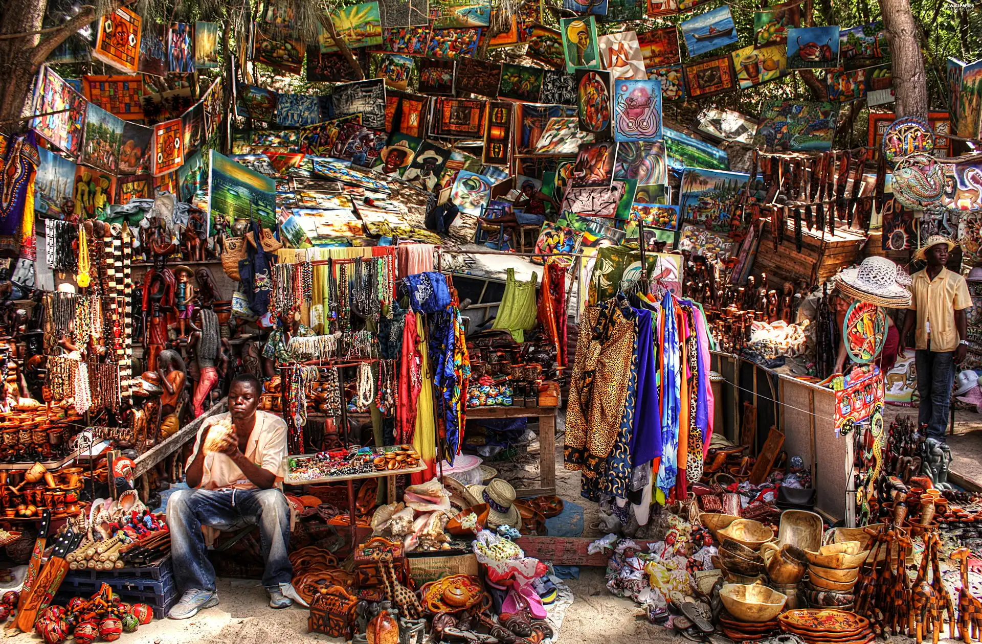 Stalls, color, oddments, Retailers