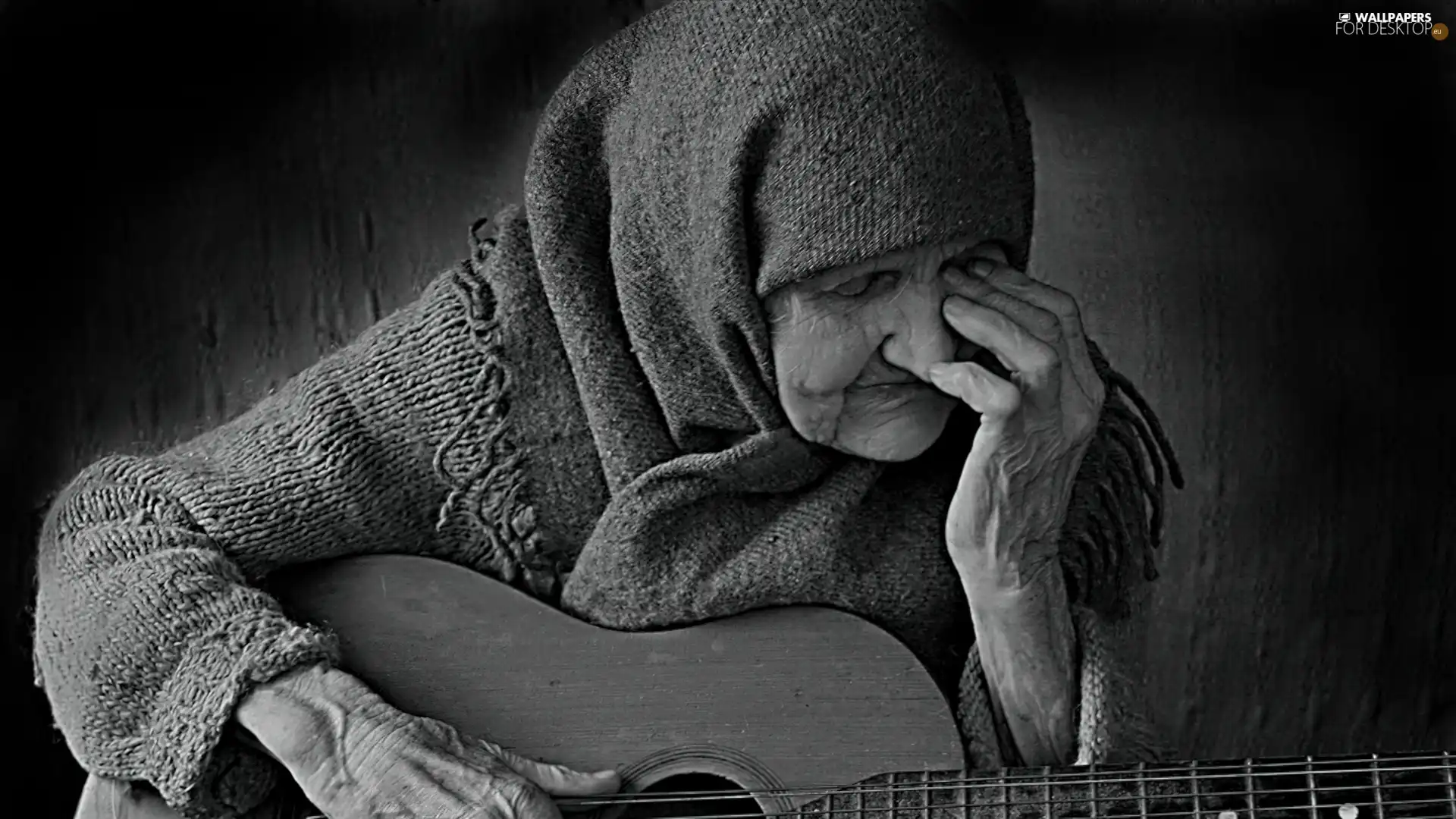 old woman, Guitar