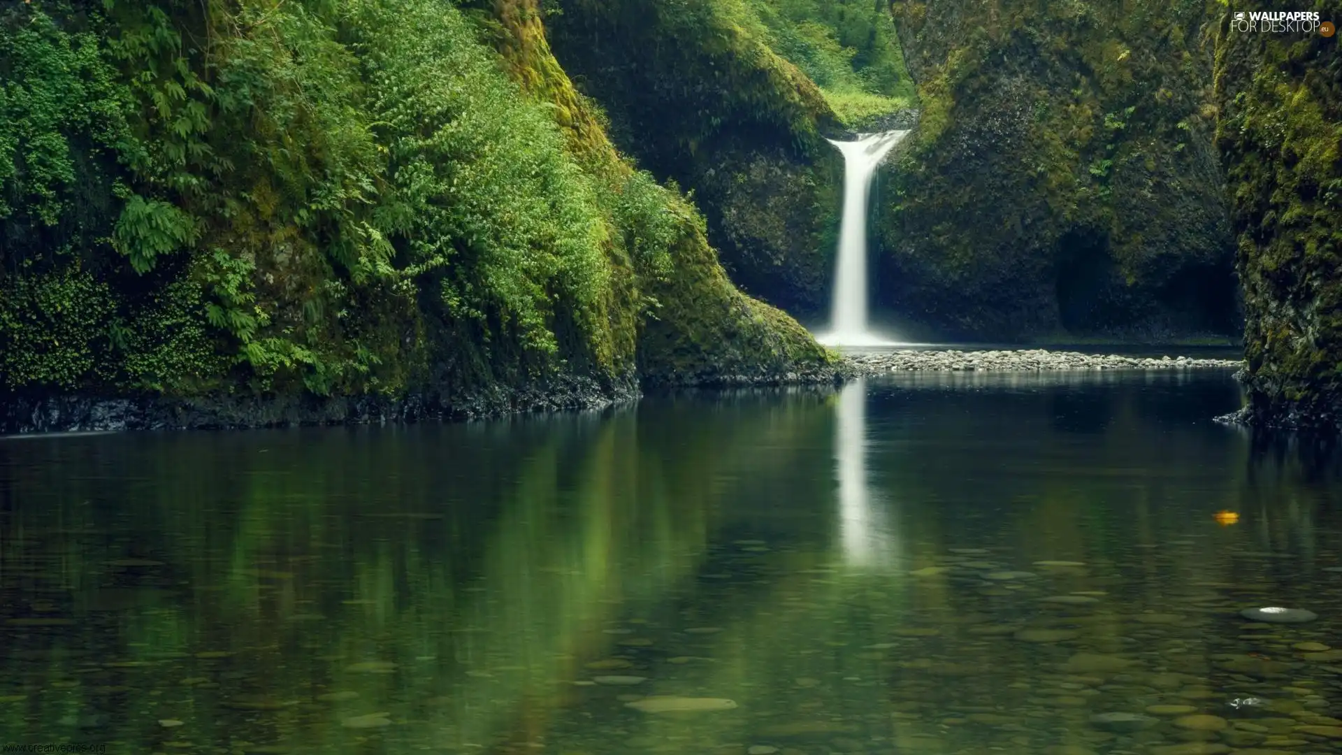 waterfall, George, Oregon, River