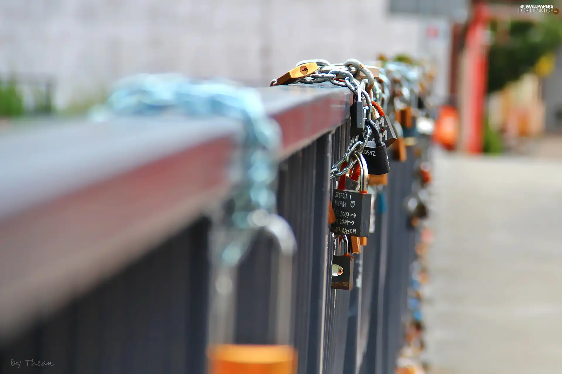 Padlocks, strings, Jordan, Poznań, bridge