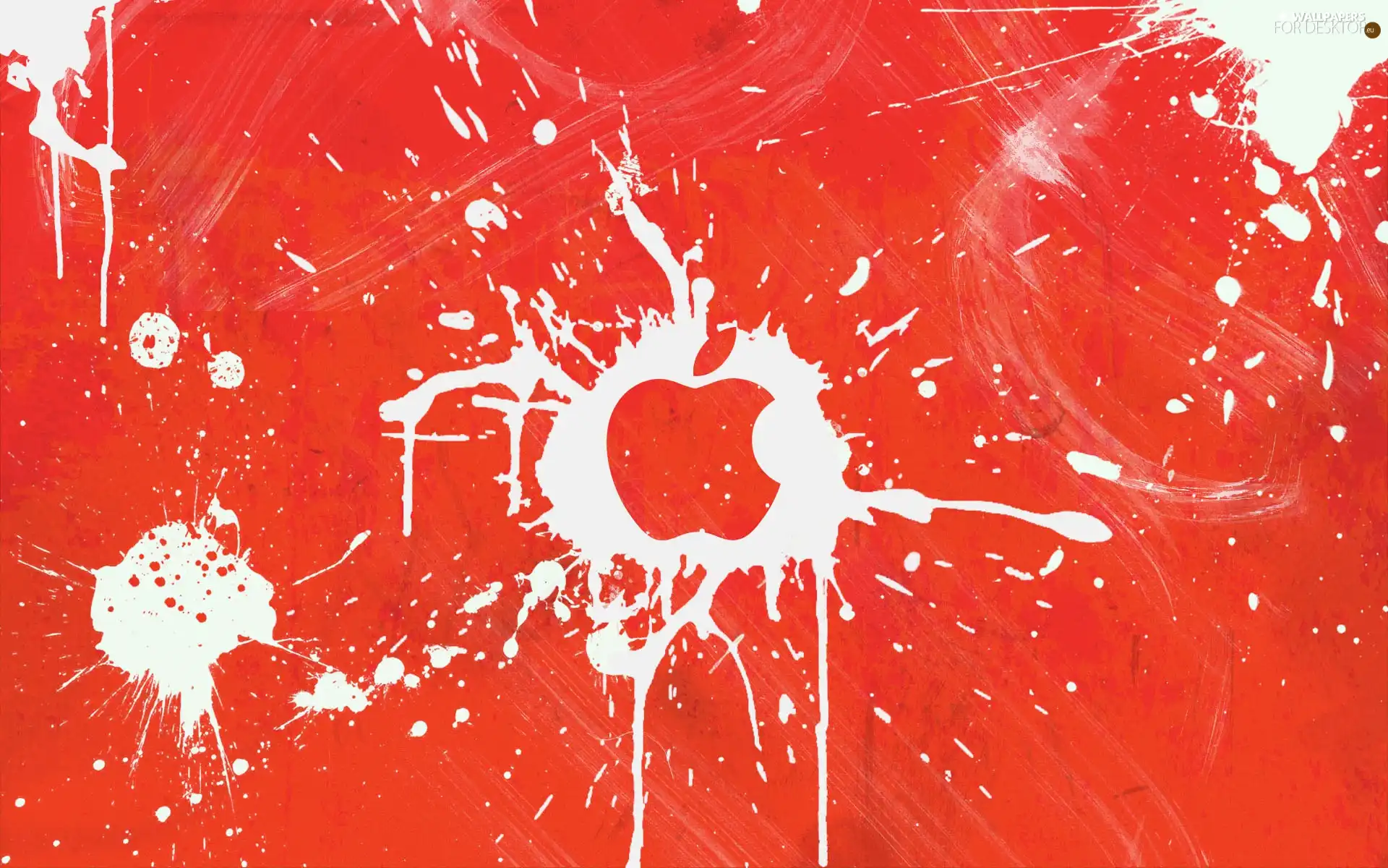 paint, Apple, spilled