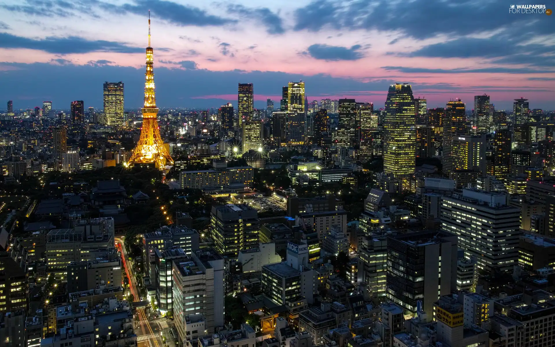 panorama, Paris, night