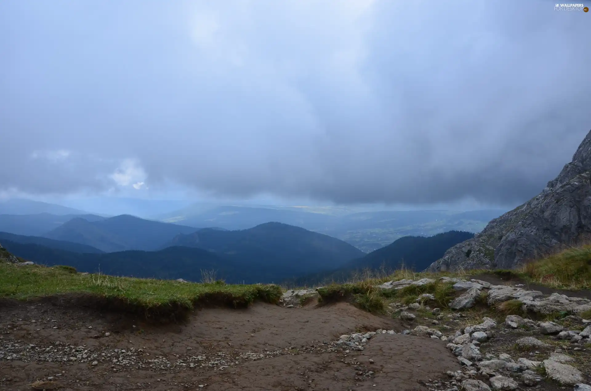 Path, View, Mountains