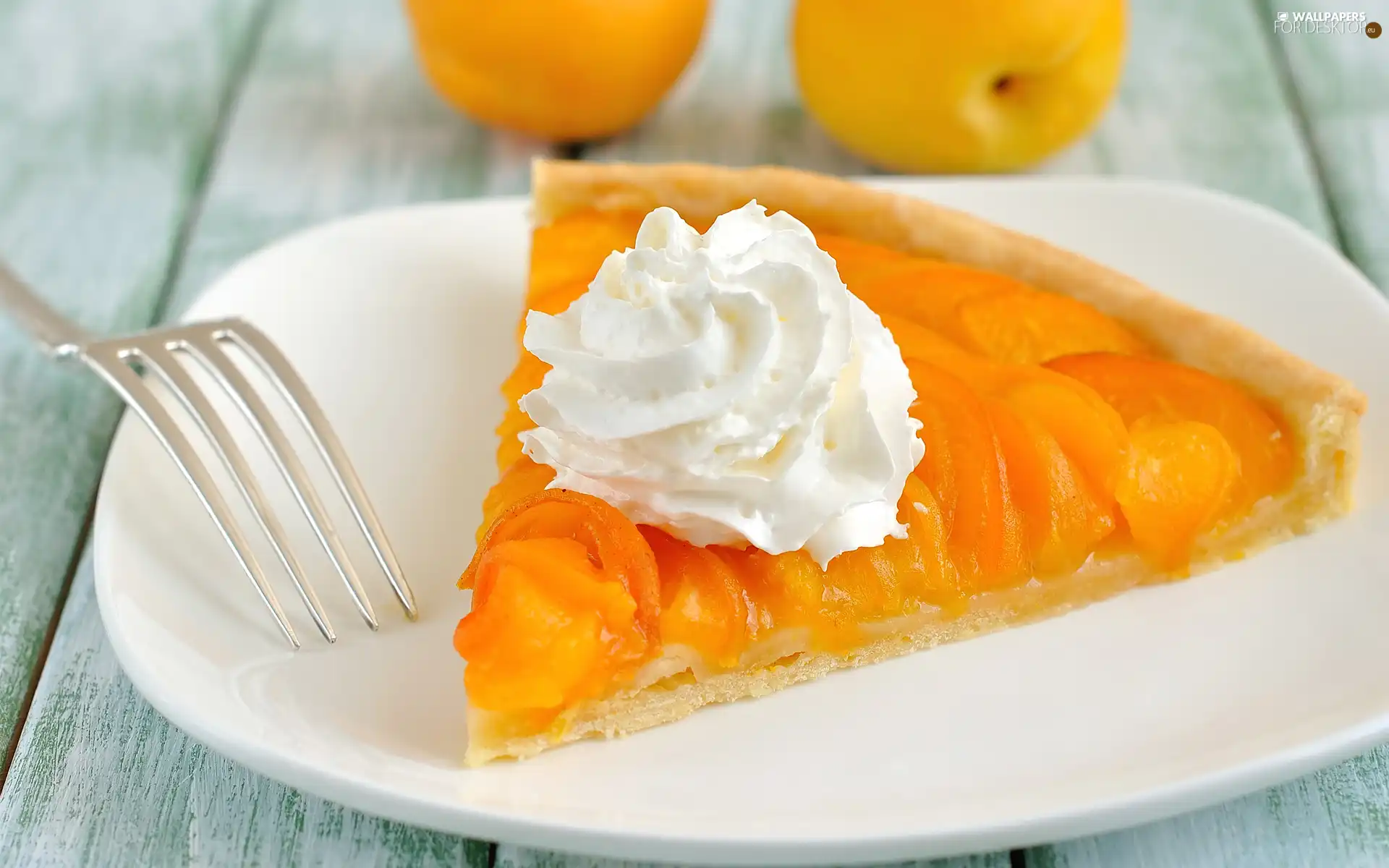 cake, peach