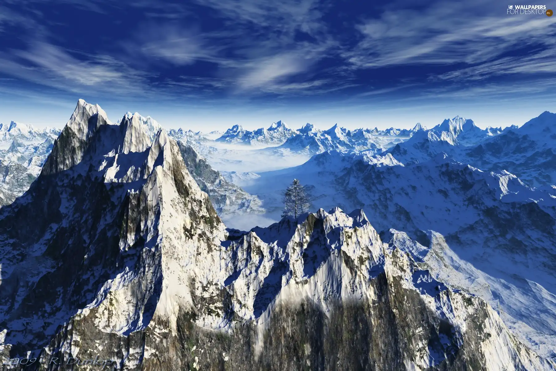 peaks, Mountains, rocks