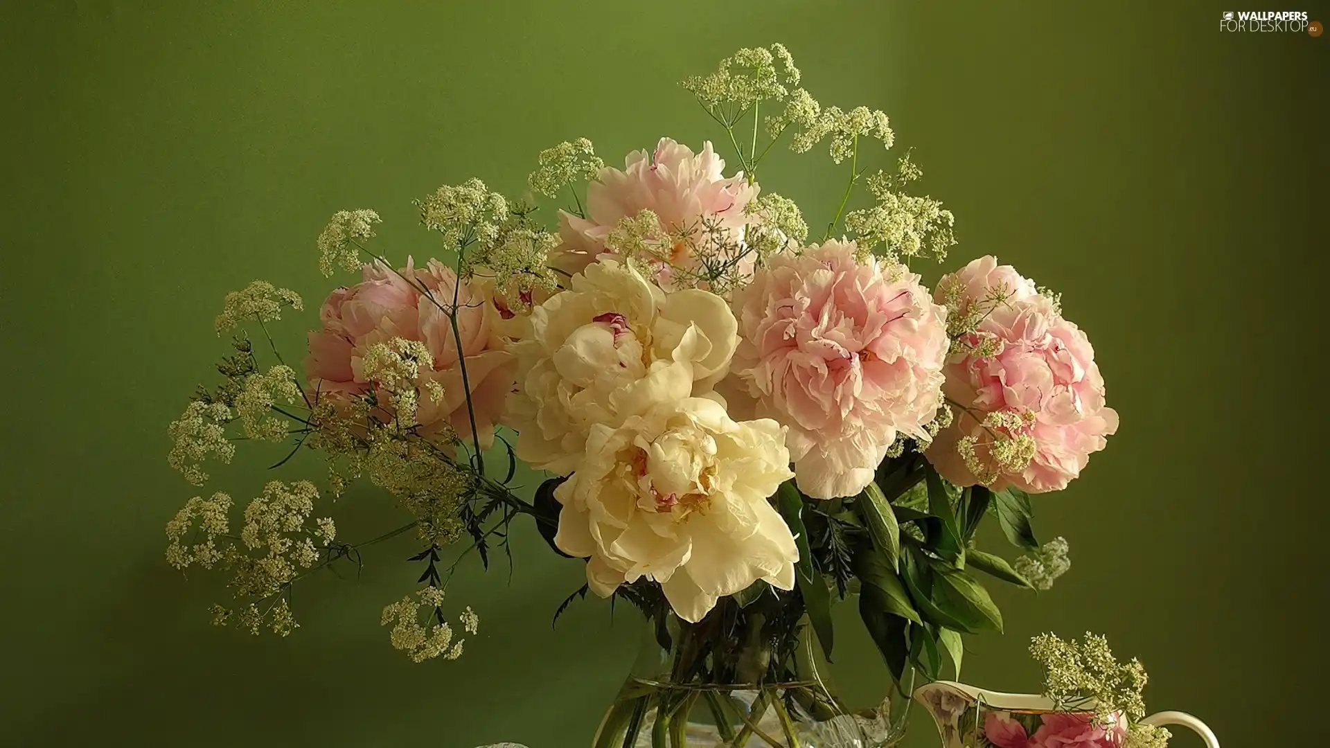 peony, bouquet, Arts