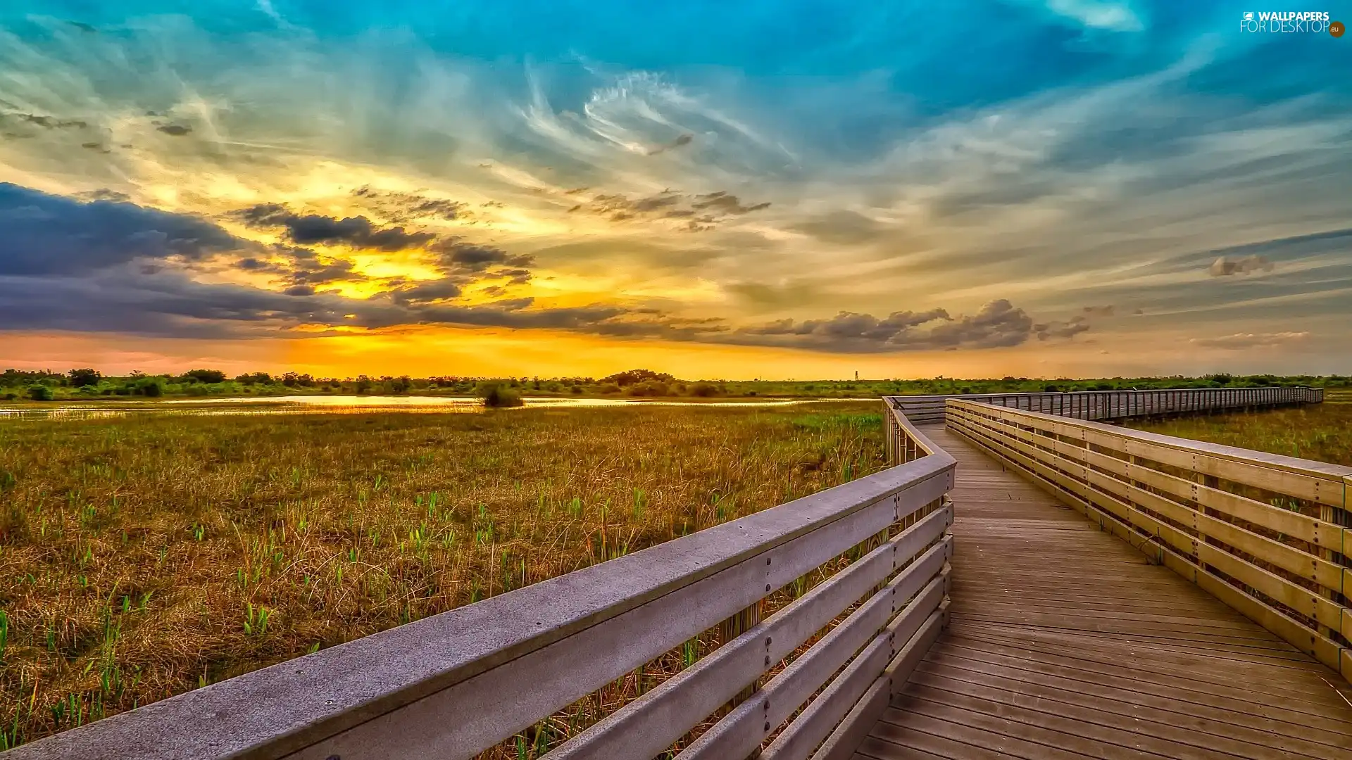 pier, west, sun