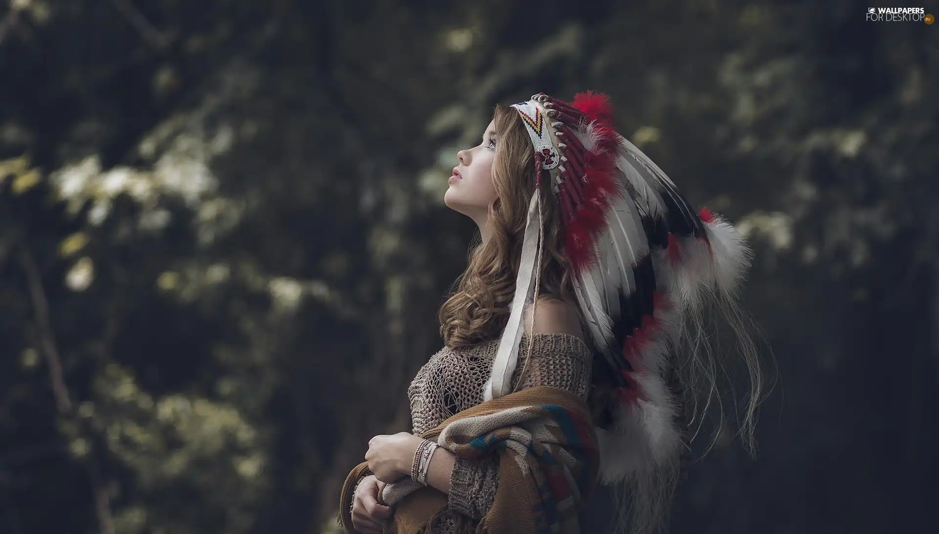 plume, girl, Bracelet