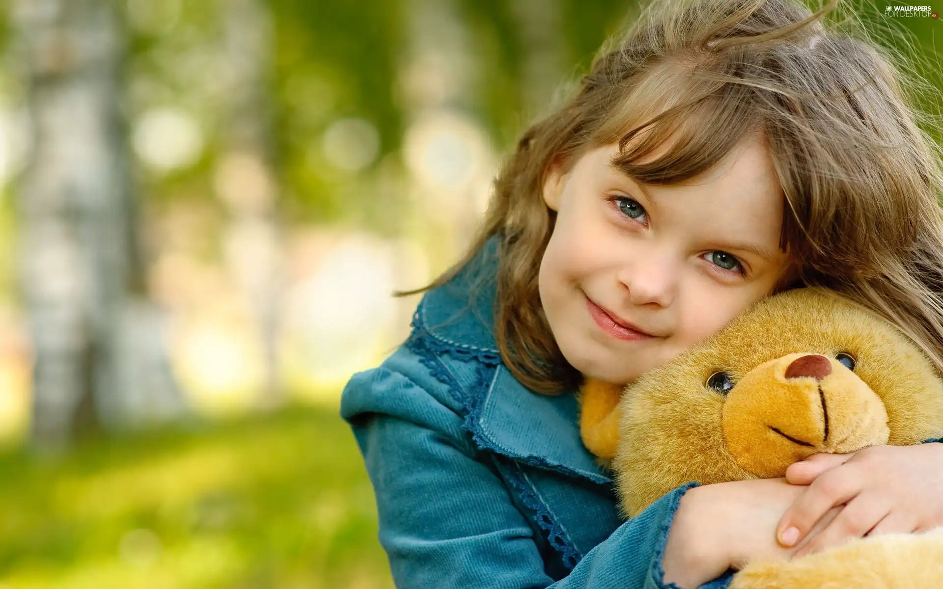 teddy bear, girl, Plush