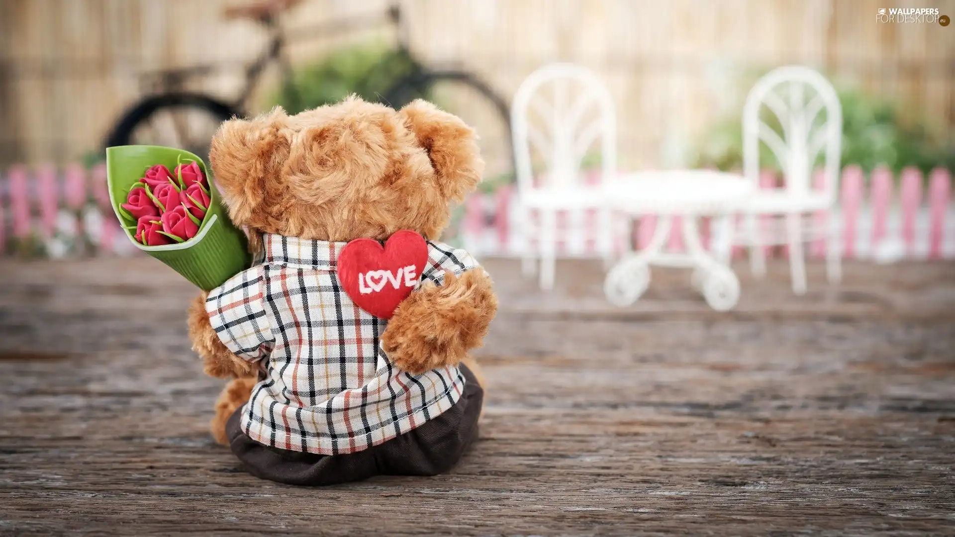 teddy bear, toy, rouge, Heart teddybear, bouquet, Plush