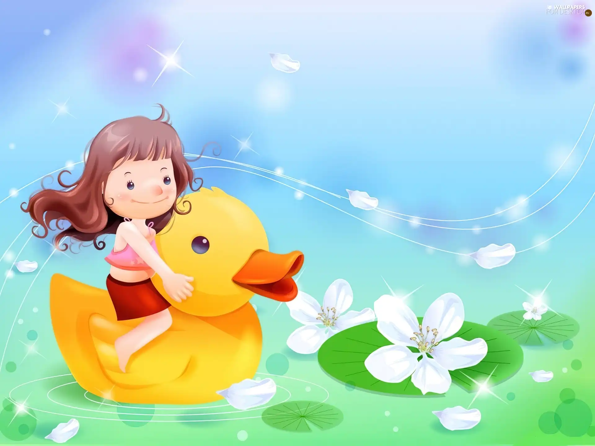 duck, Kid, Pond - car