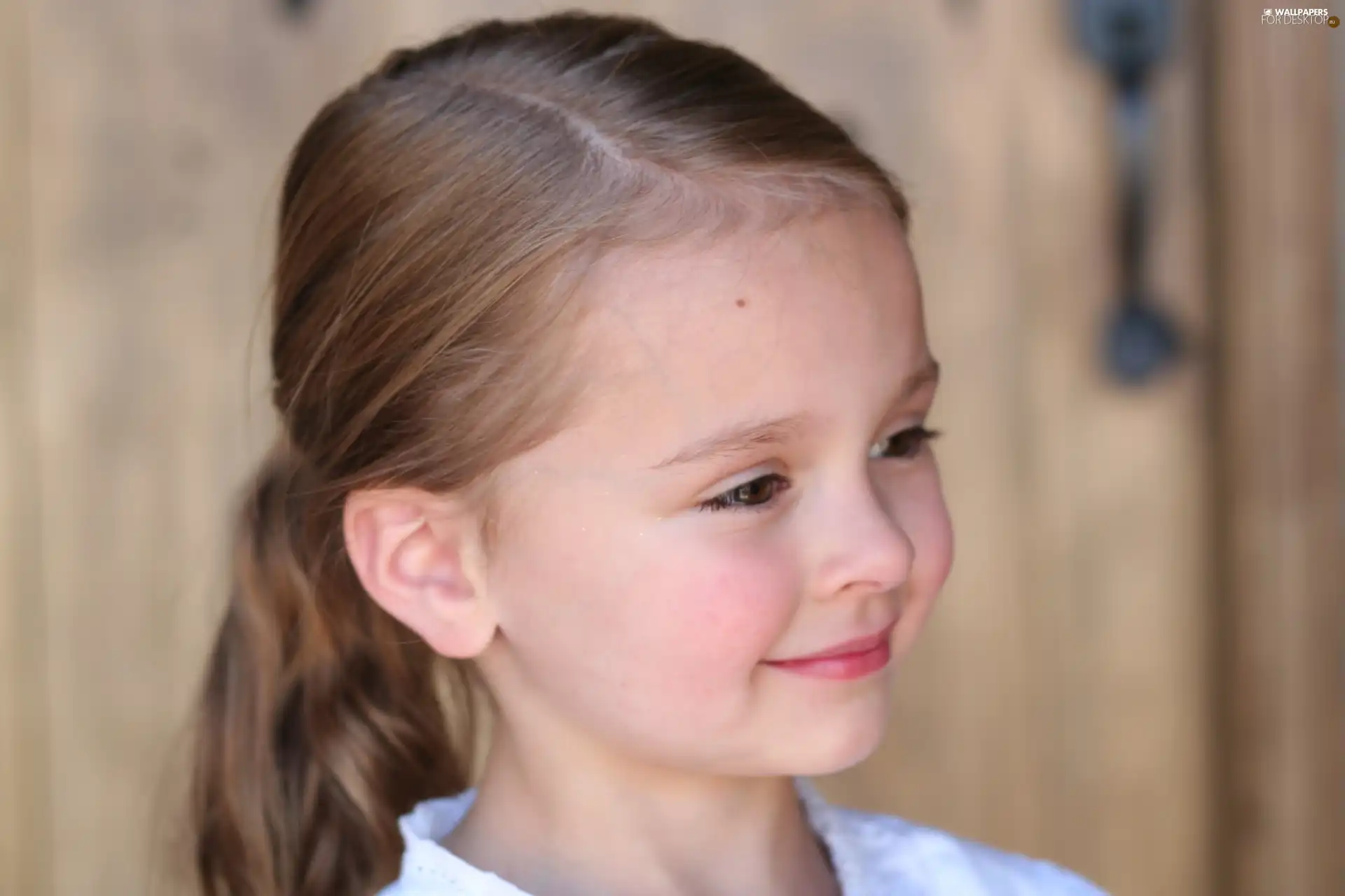 ponytail, girl, Smile