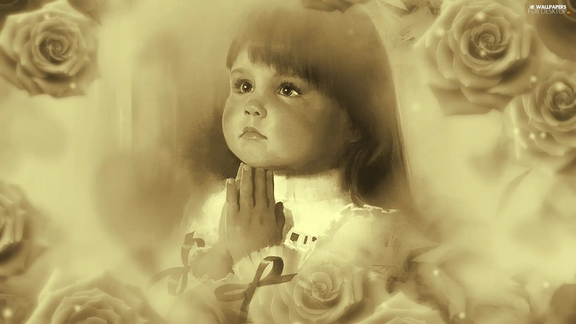 prayer, Kid, roses