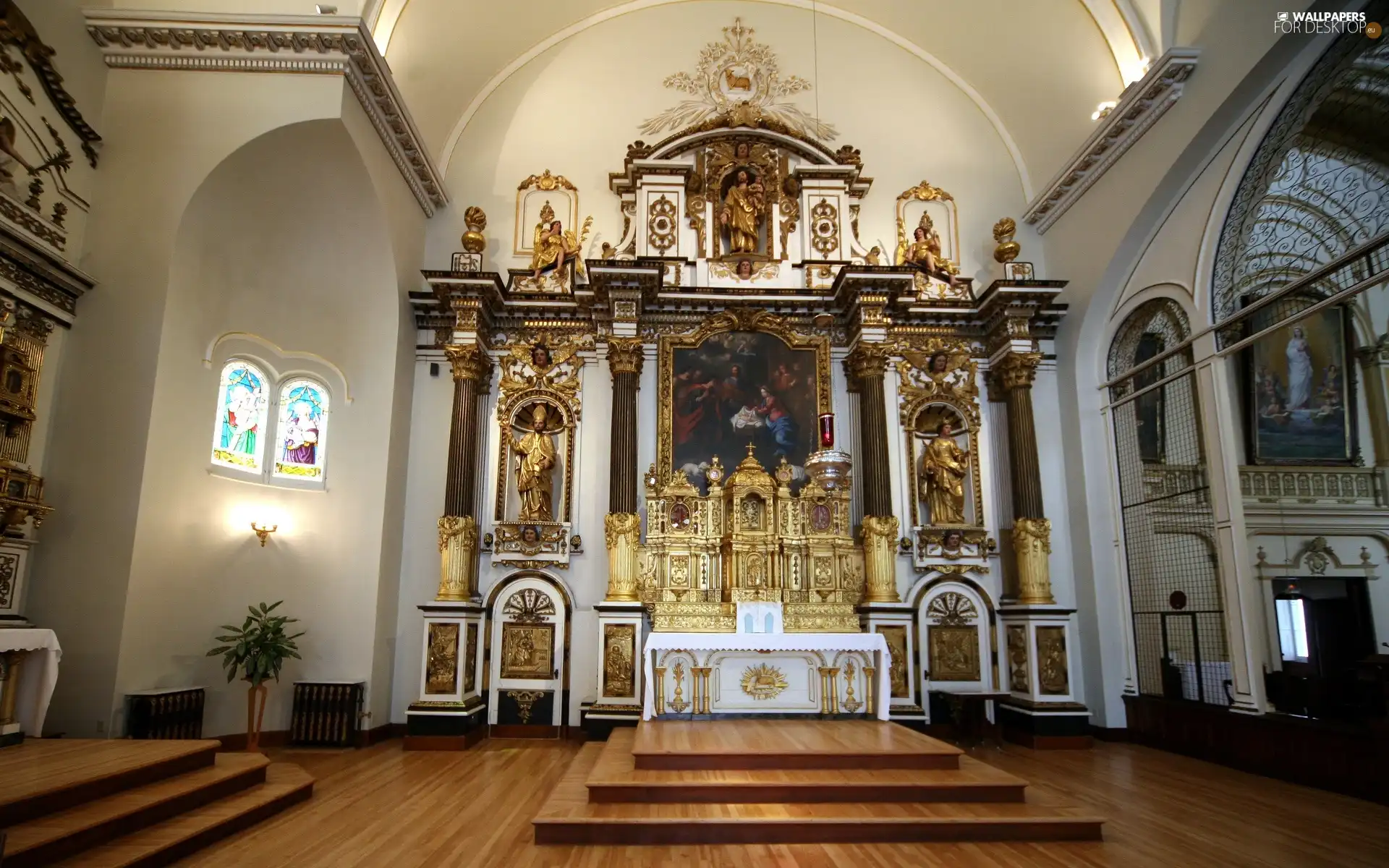 Quebec, chair, altar