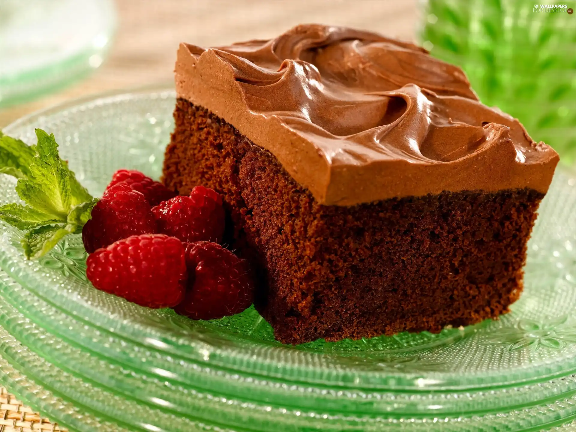 chocolate, mass, raspberries, cake