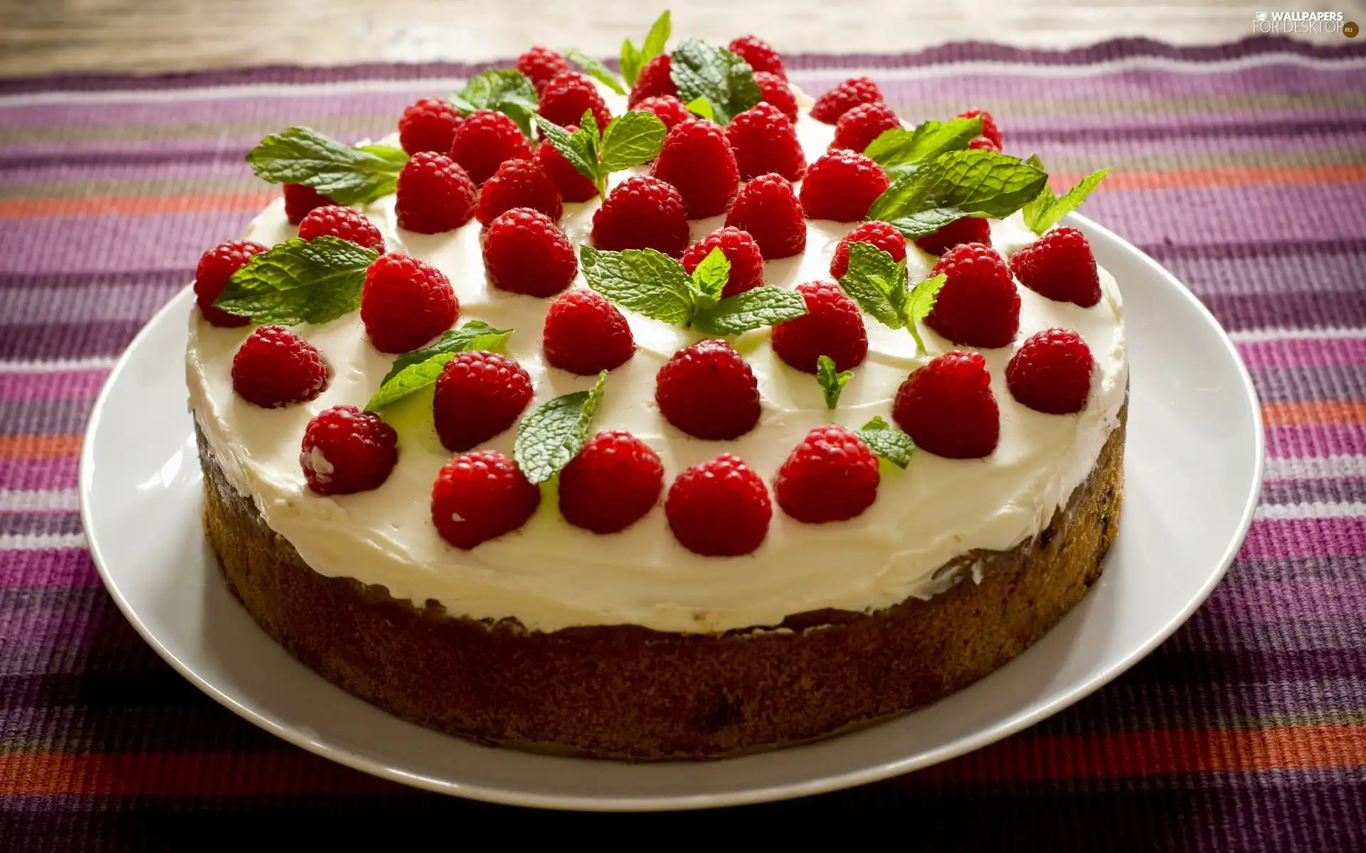 raspberry, dessert, Cake
